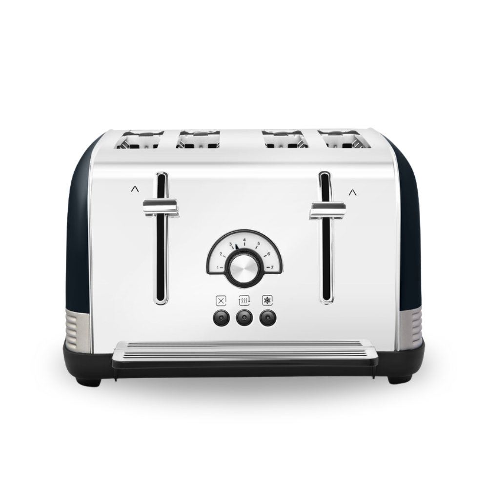 Venture Retro Black 4 Slice Toaster - Onyx