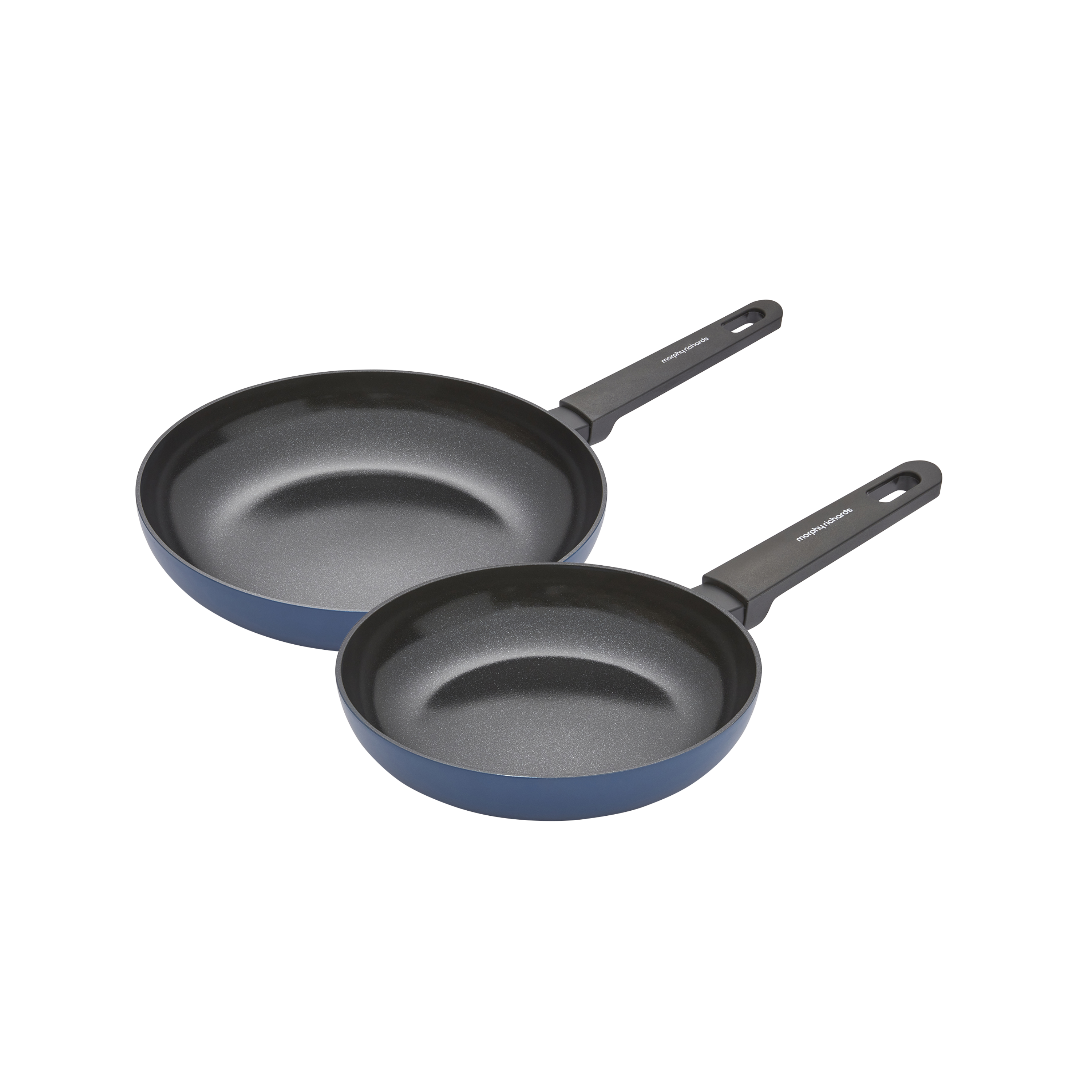 28cm and 20cm Recycled Aluminium Frying Pan Set - Blue