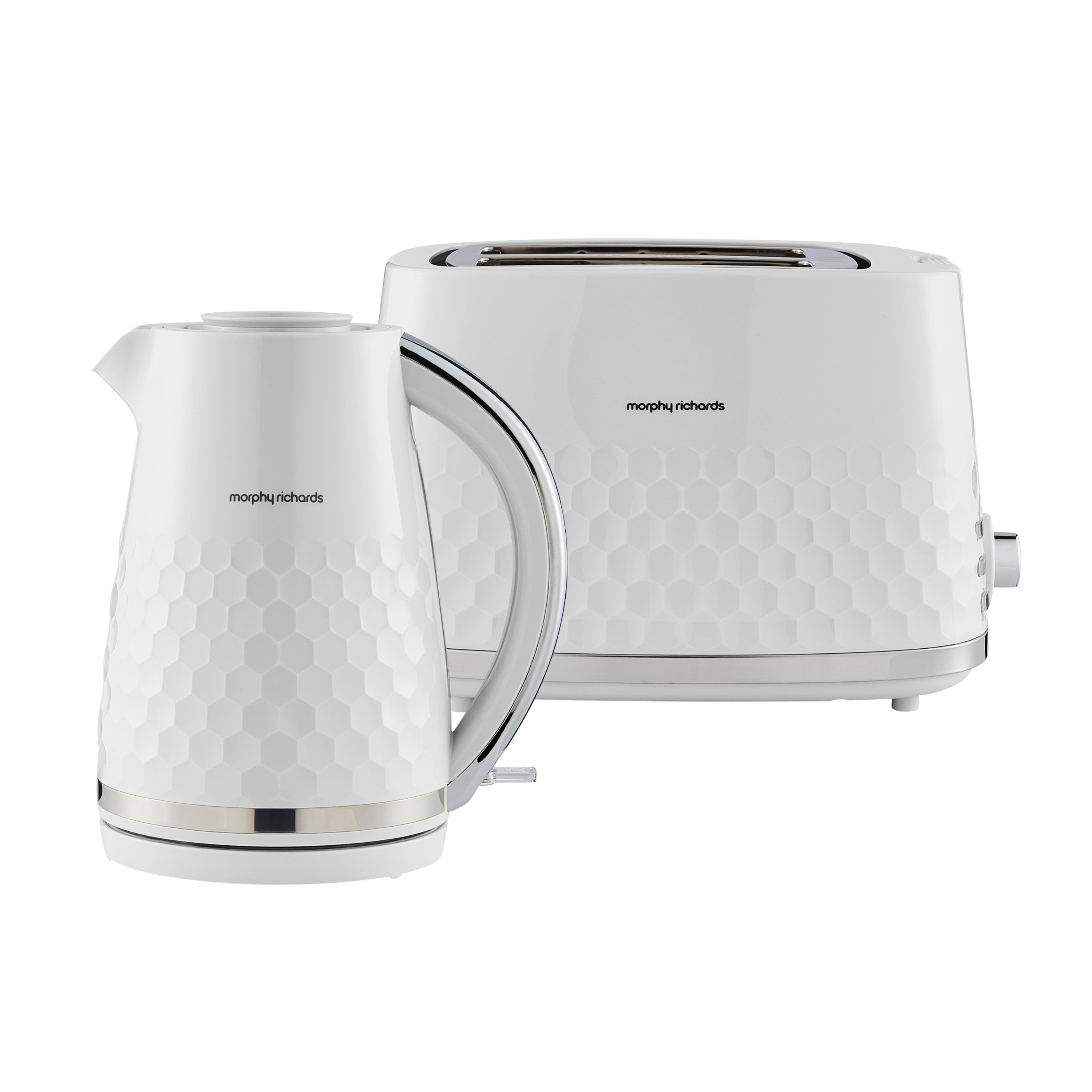 Hive White Kettle and Toaster Set