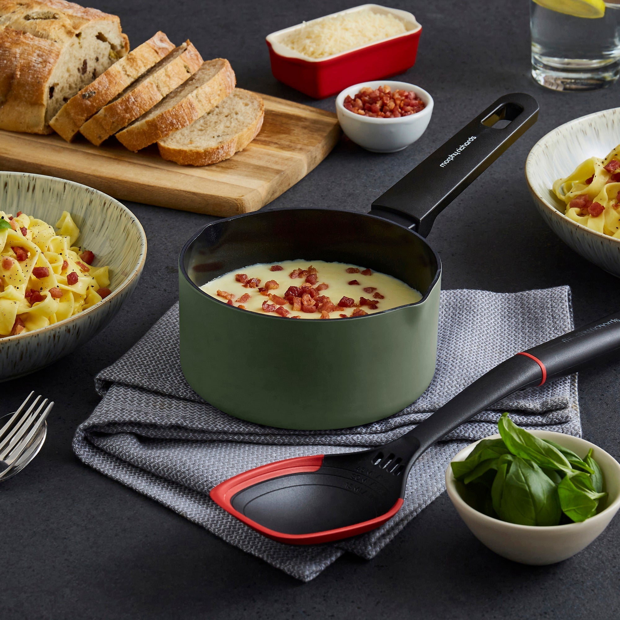 14cm Recycled Aluminium Milk Pan - Green