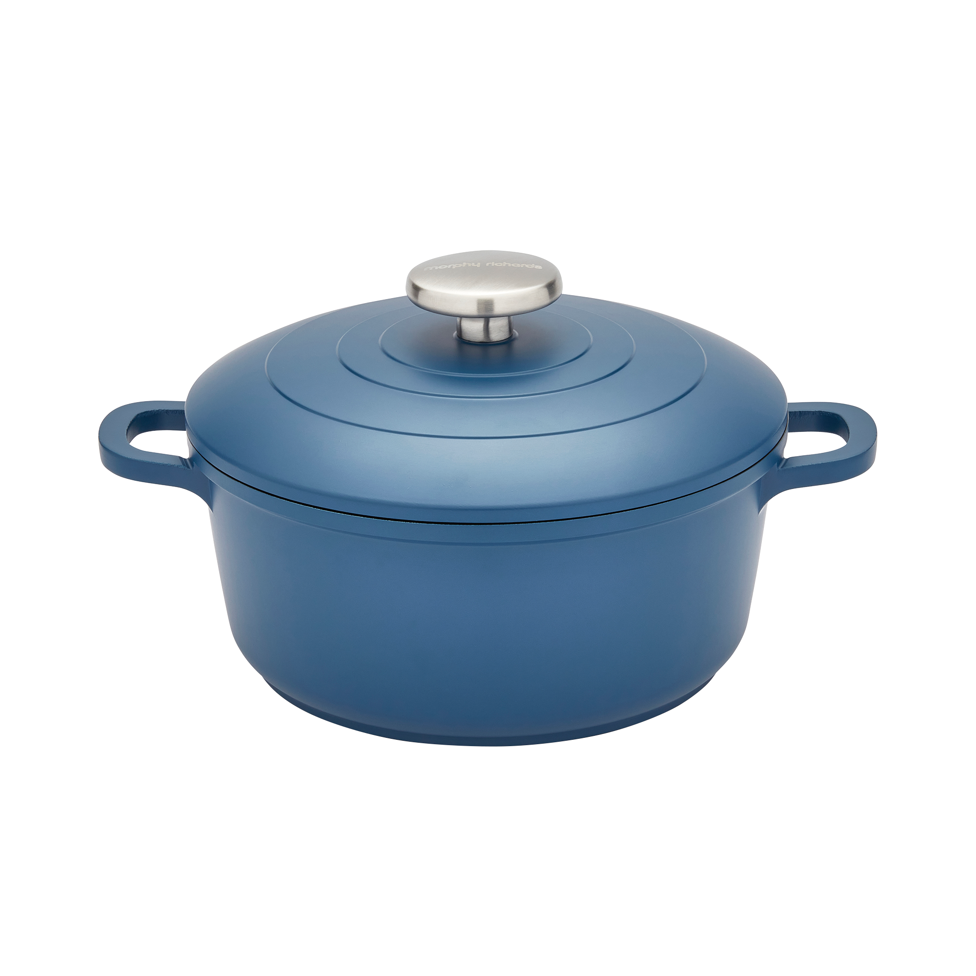 20cm Cast Aluminium Casserole Dish - Blue