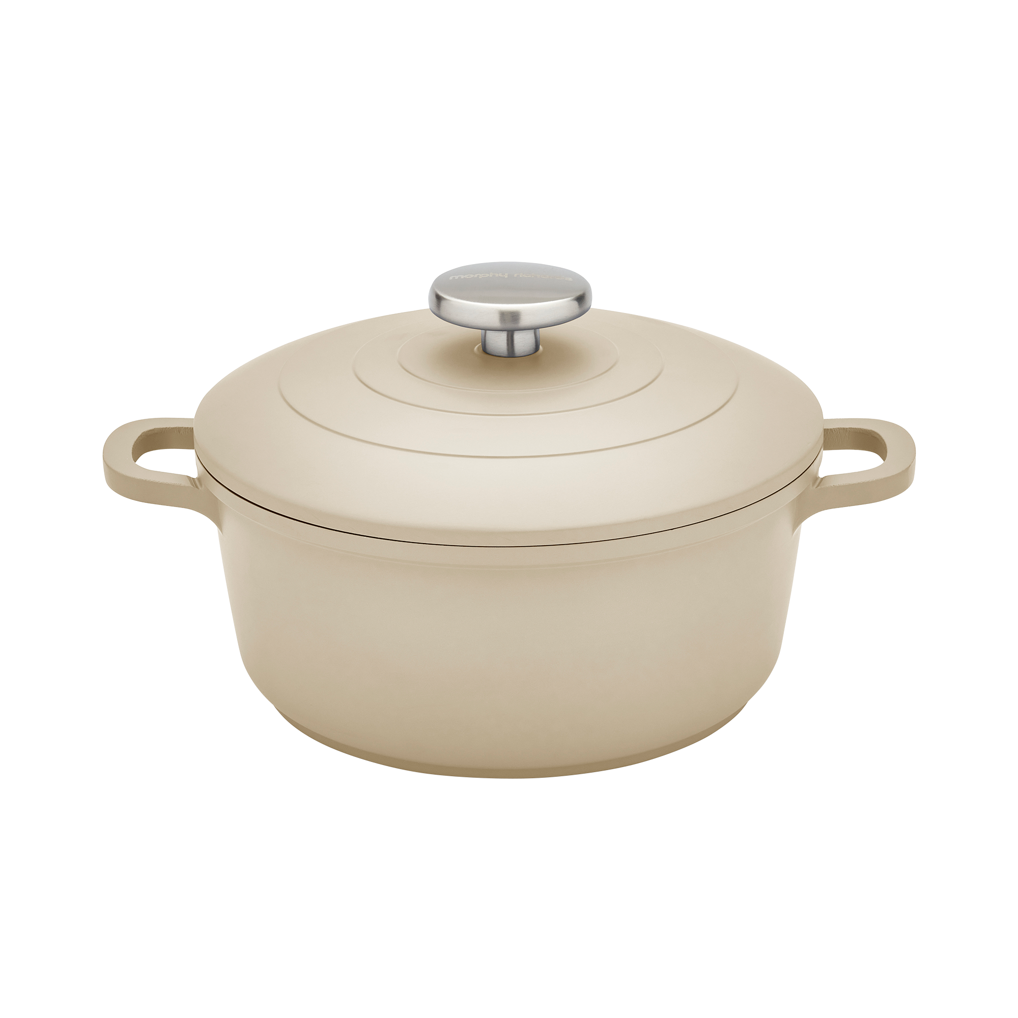 20cm Cast Aluminium Casserole Dish - Cream