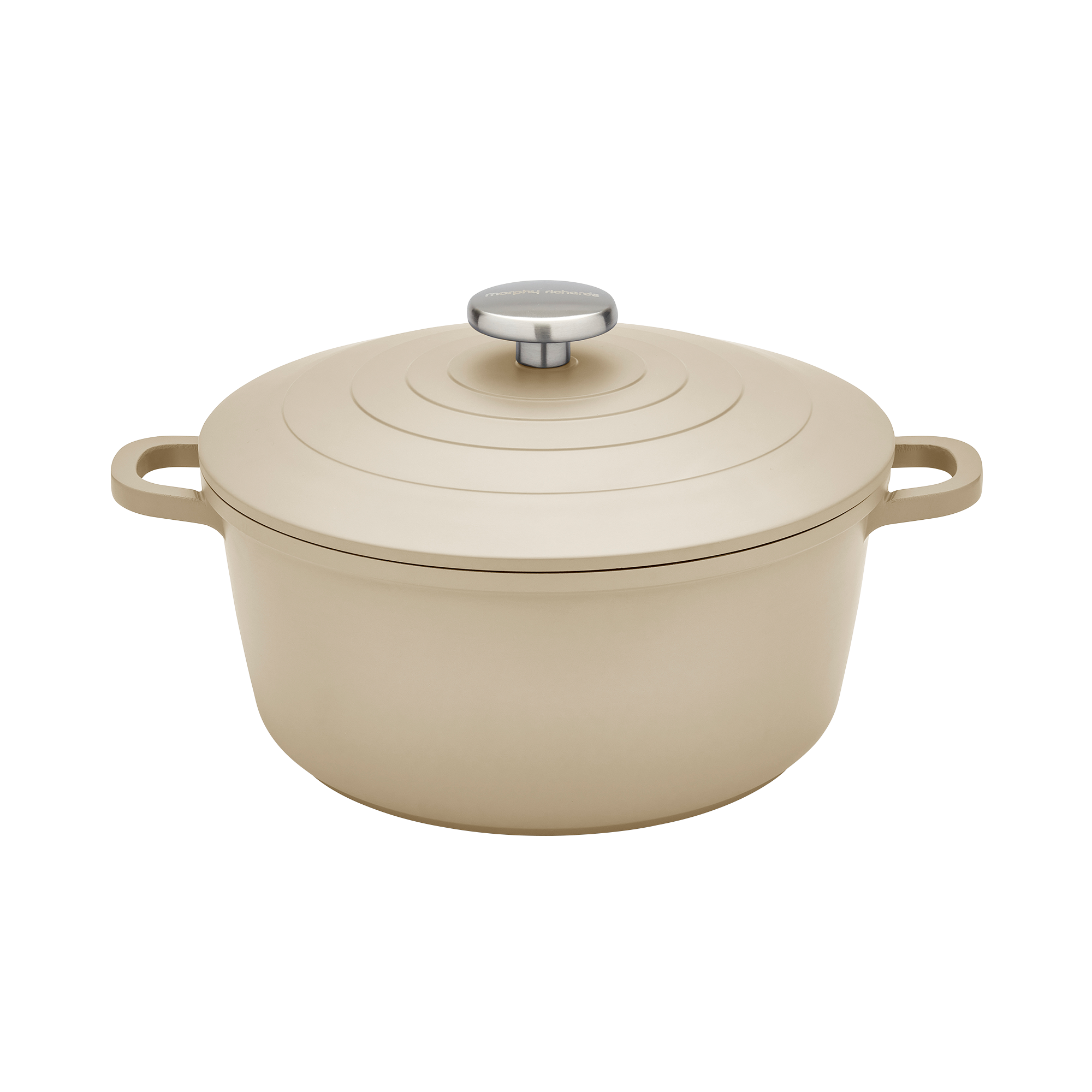 24cm Cast Aluminium Casserole Dish - Cream