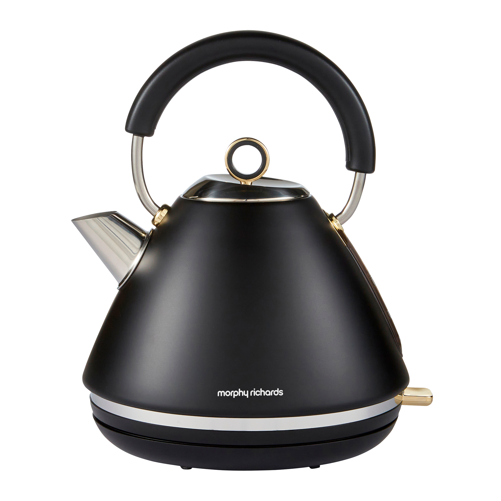 Accents Gold Pyramid Kettle - Black