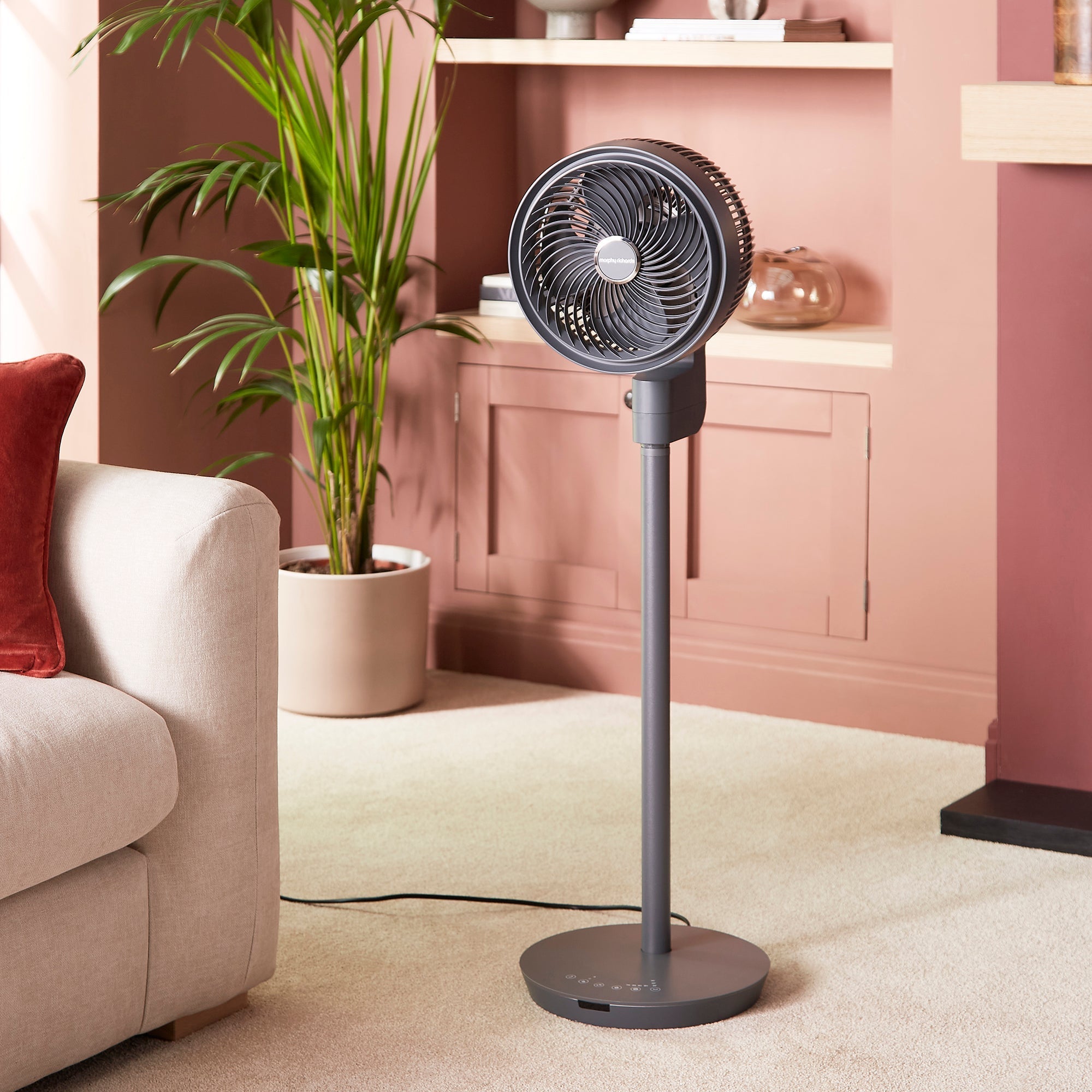 Air Flex 9” 4 Blade Air Circulating Pedestal Fan with Remote Control