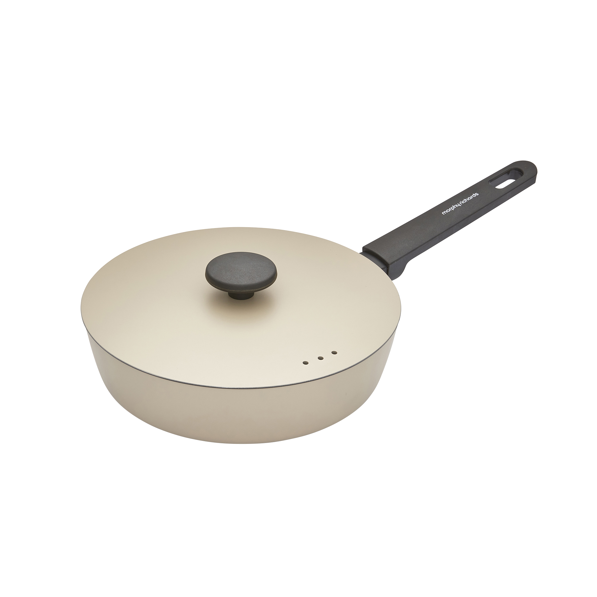 24cm Forged Aluminium Saute Pan - Cream