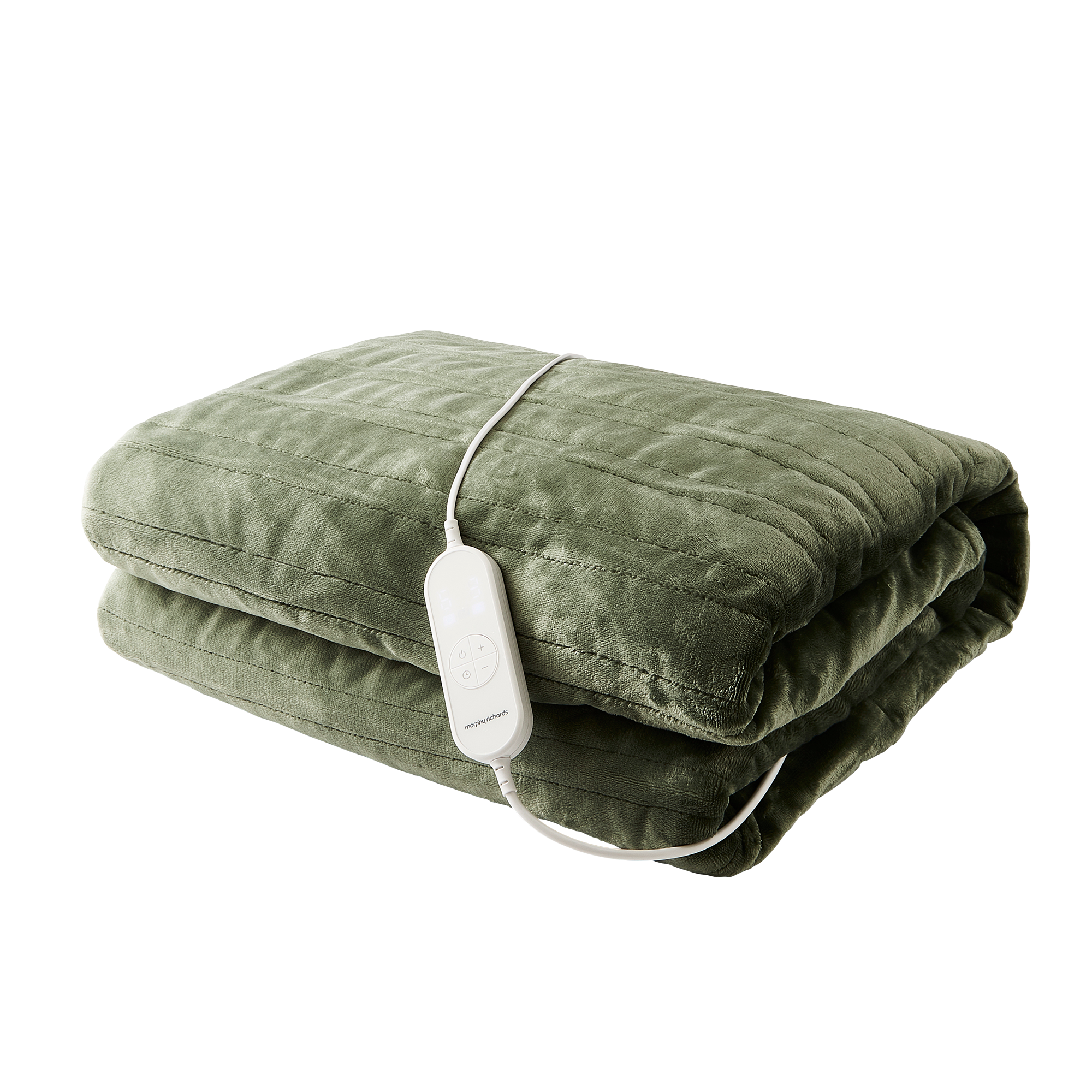 EverCosy Large Fleece Electric Heated Throw - Green
