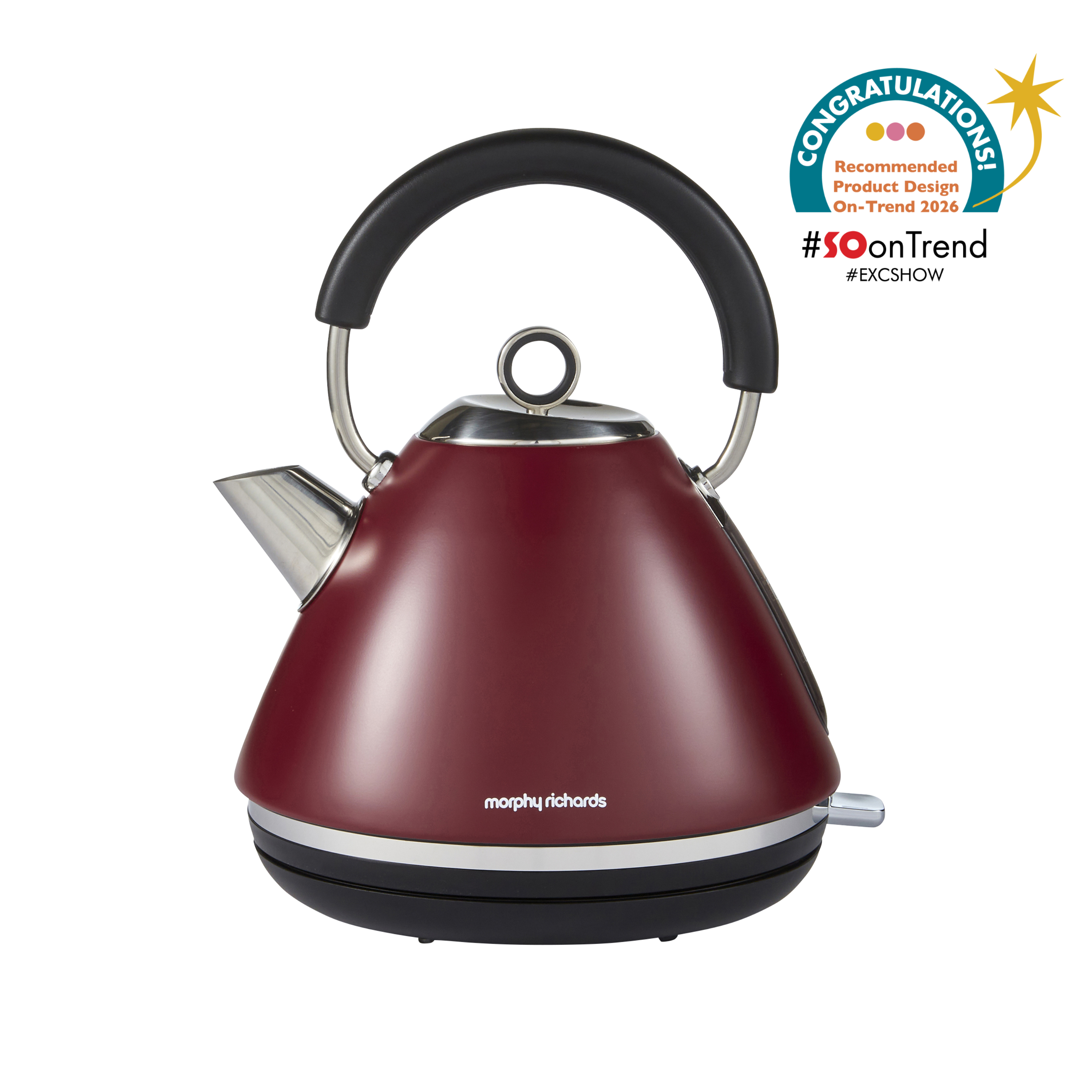 Limited Edition Accents 1.5L Pyramid Kettle - Rhubarb