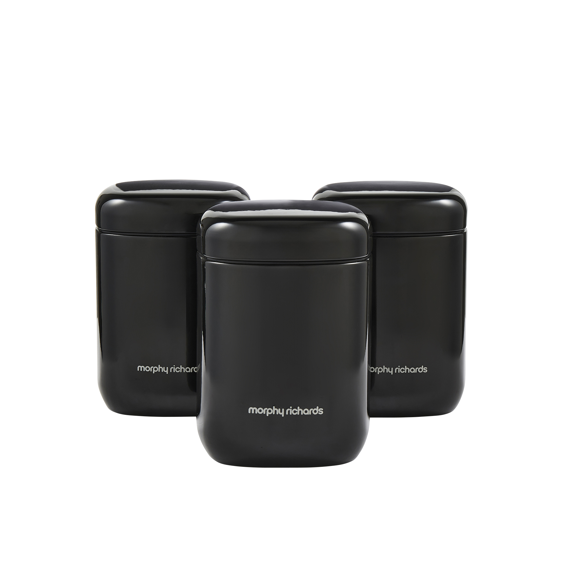 Equip 3 Storage Black Canisters Set