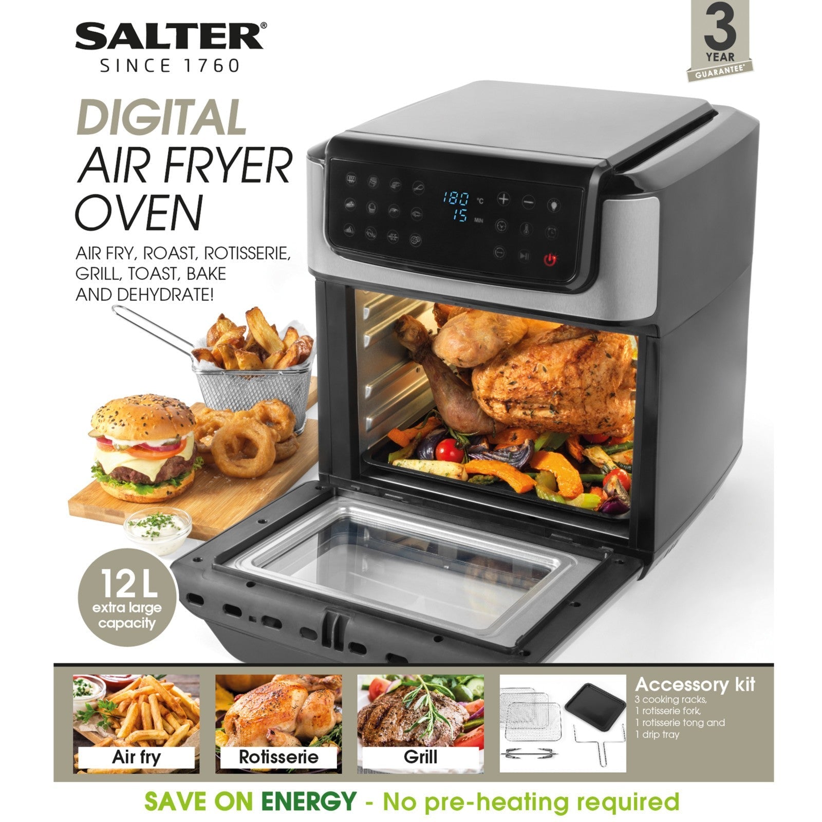 Salter Digital Air Fryer XL 12L