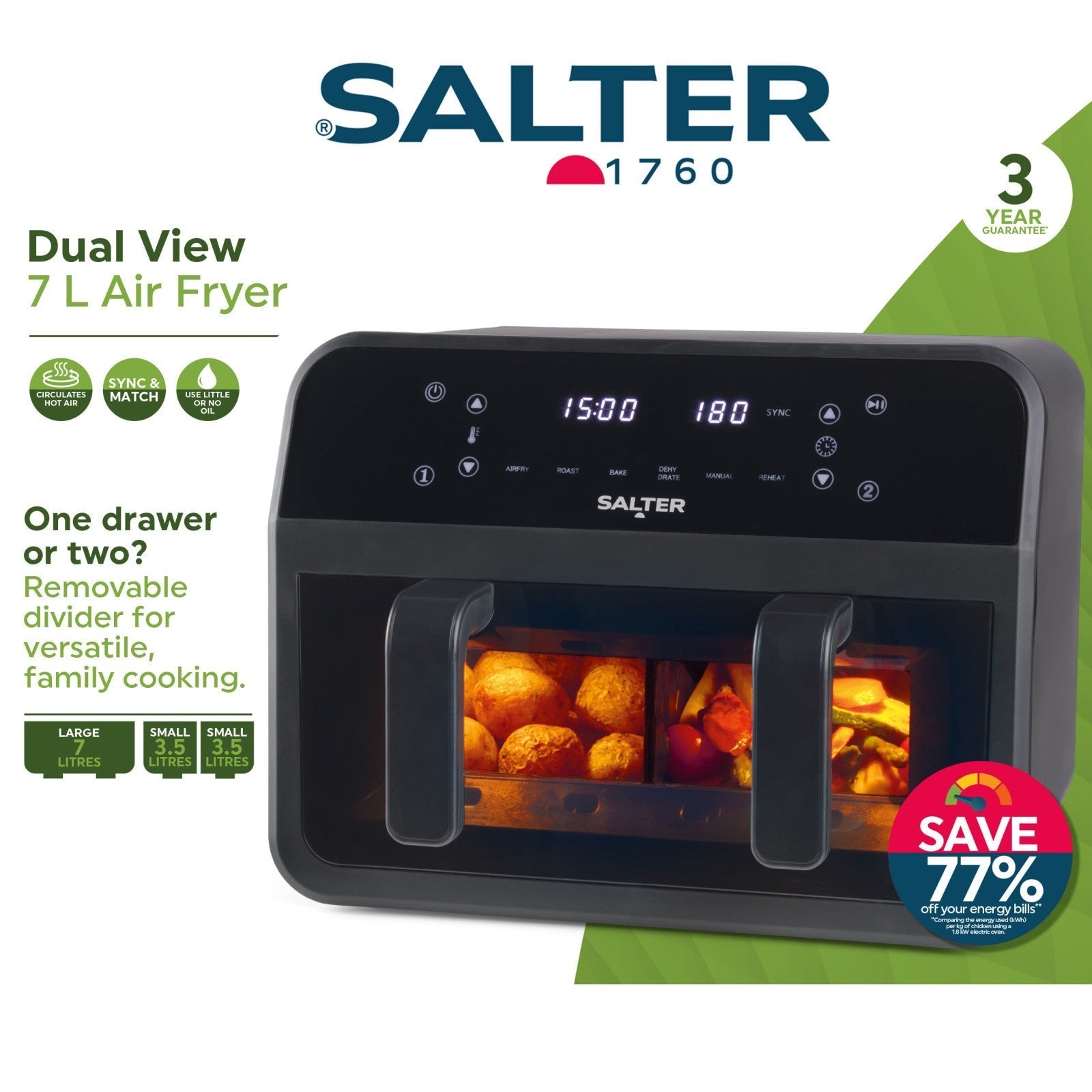 Salter Dual Air Fryer 7L