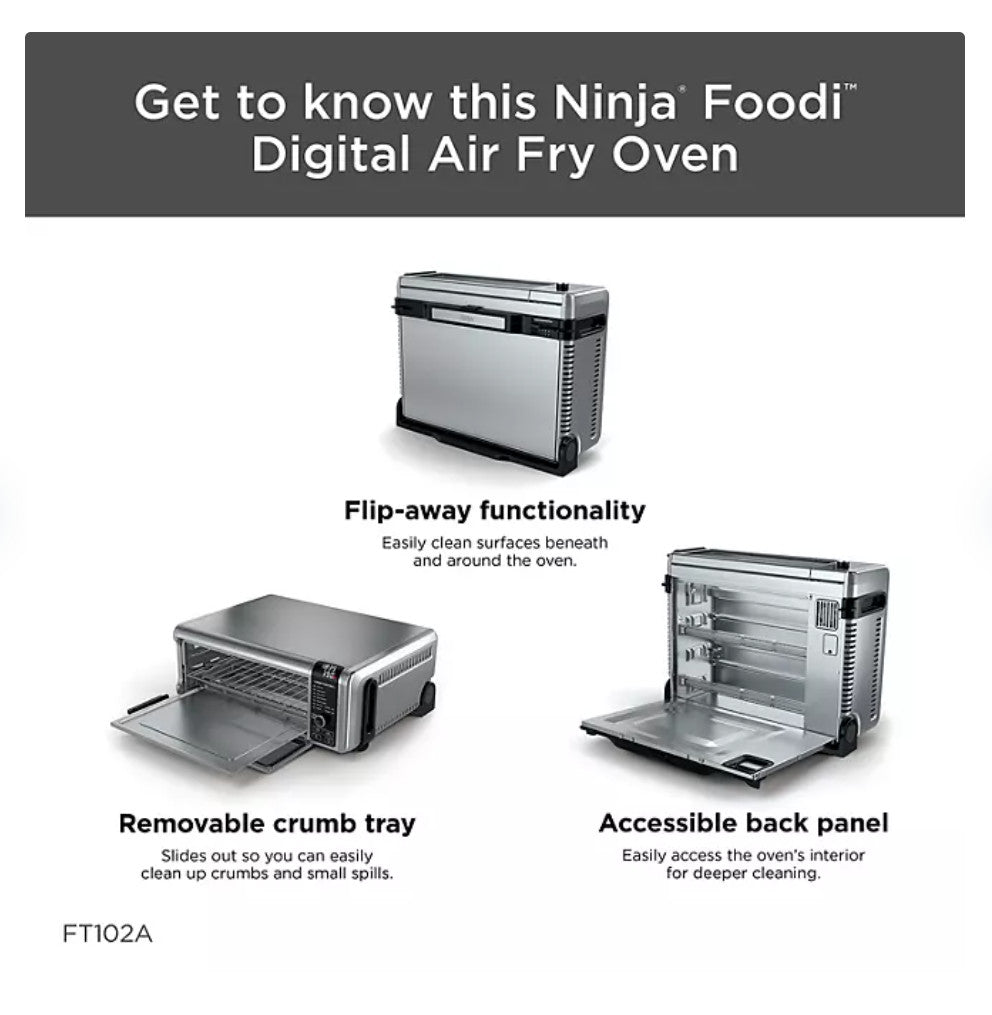 Ninja Foodi 9-in-1 Digital Air Fry Oven – Flip-Away Storage, XL Capacity