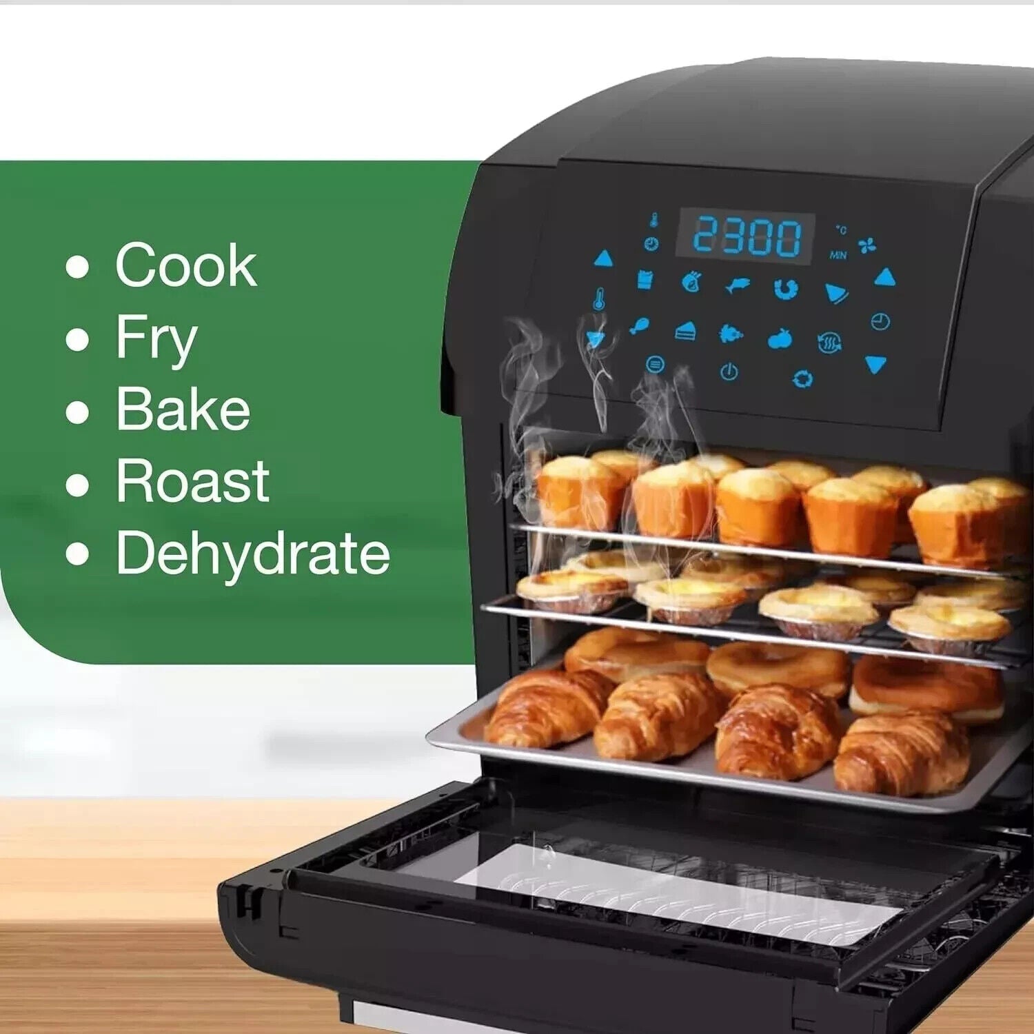 JML 12L Air Fryer Oven – 4-in-1 Versatile Rotisserie Cooker