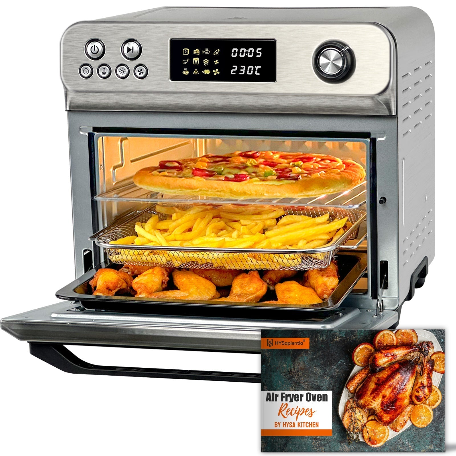 24L Digital Air Fryer Oven with Rotisserie