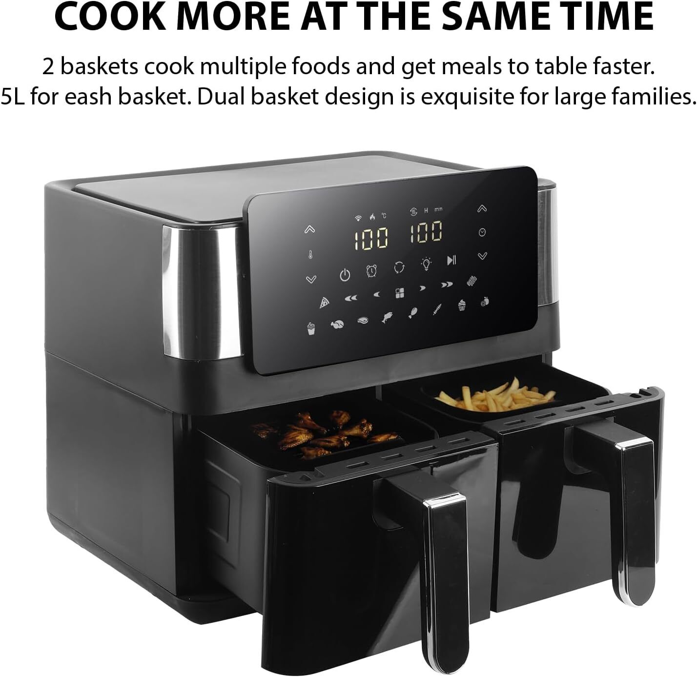 10L Dual Air Fryer 12-in-1