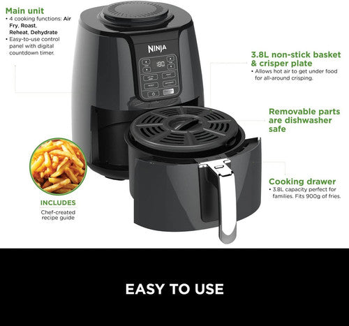 Ninja Air Fryer, 3.8L, 4-in-1, Uses No Oil, Fry, Roast