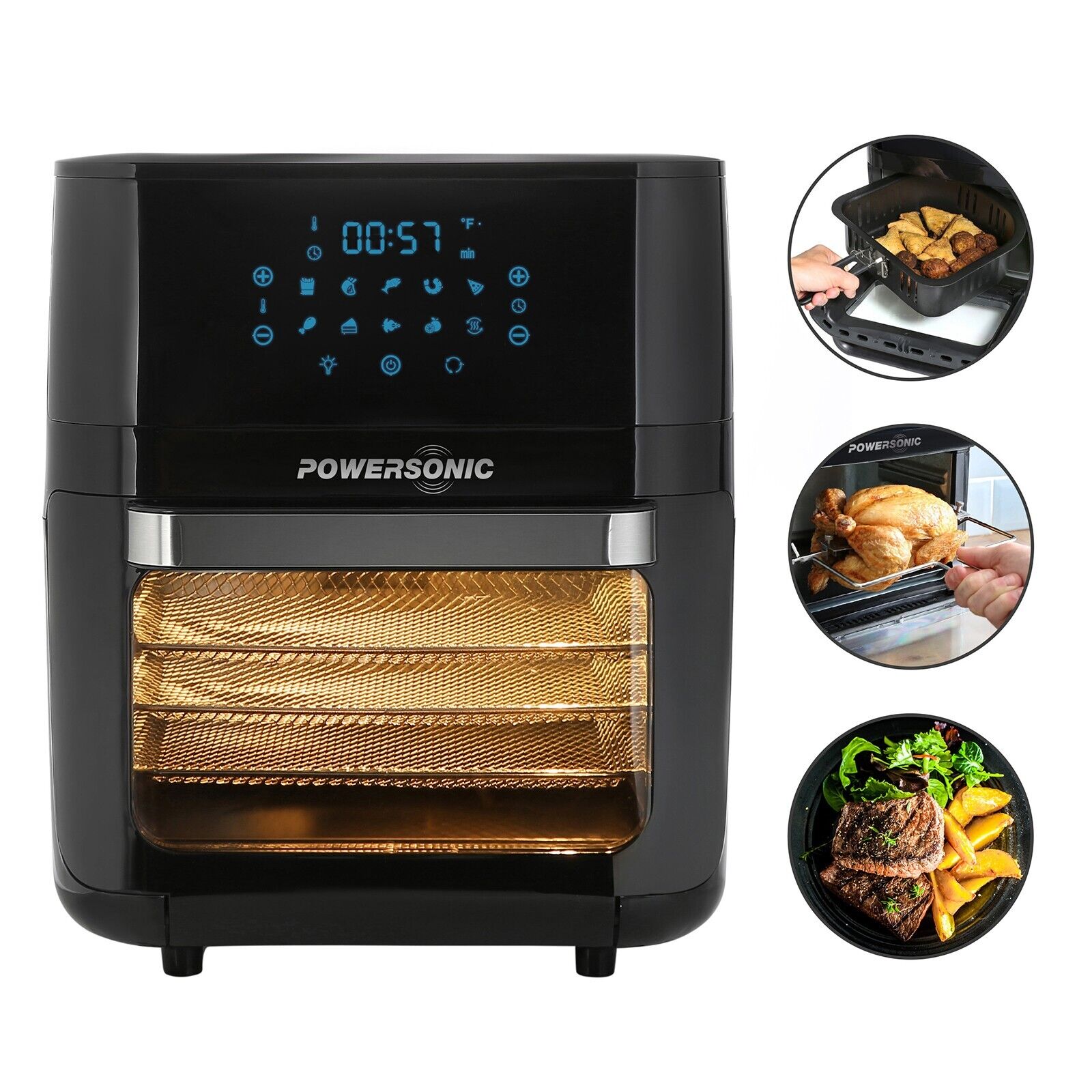 Powersonic 12L Digital Air Fryer Oven