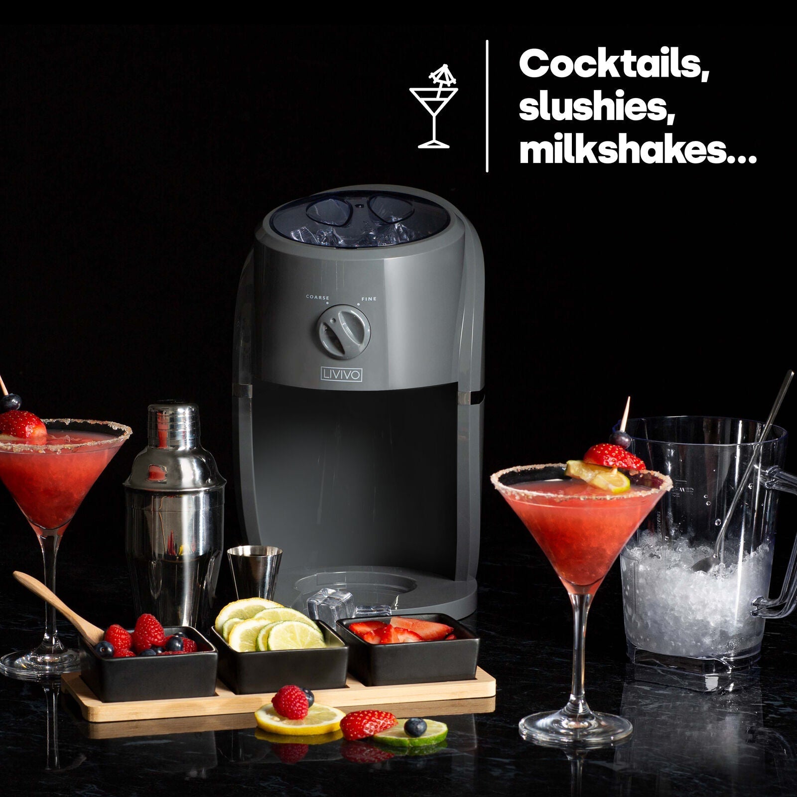 LIVIVO Electric Ice Crusher & Snow Cone Maker