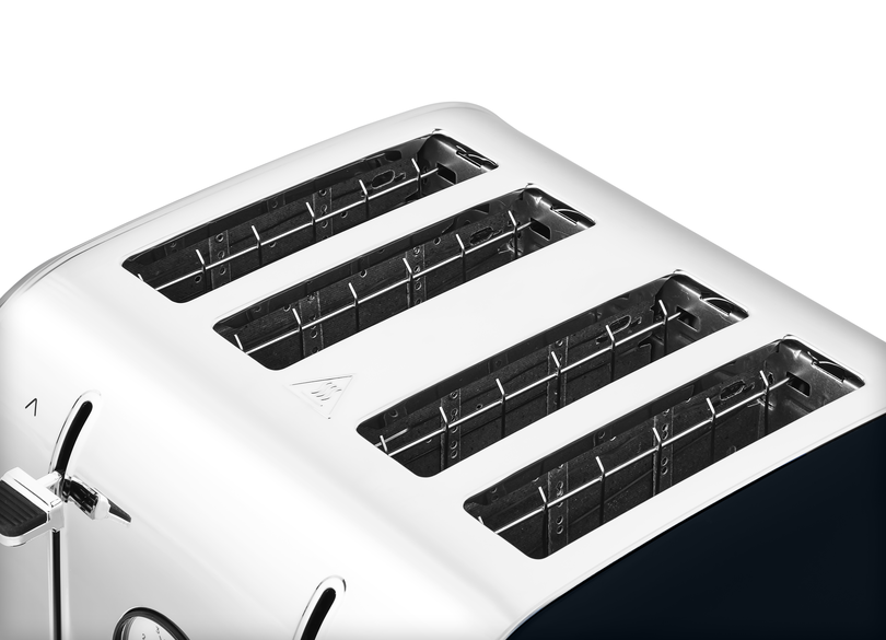 Venture Retro Black 4 Slice Toaster - Onyx