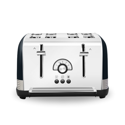 Venture Retro Black 4 Slice Toaster - Onyx