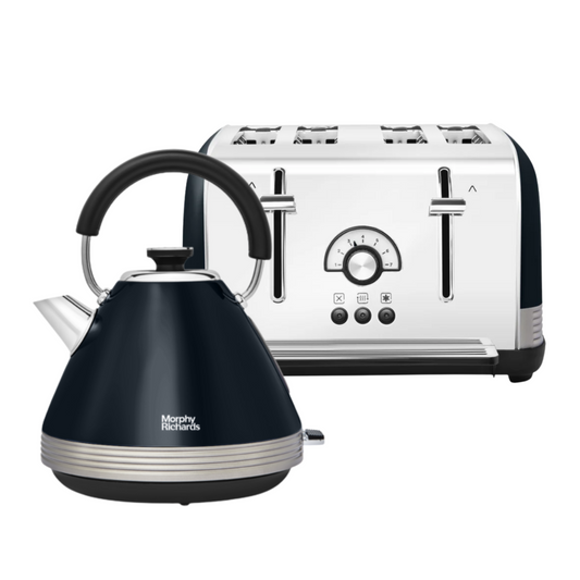 Venture Retro Onyx Kettle And Toaster Set