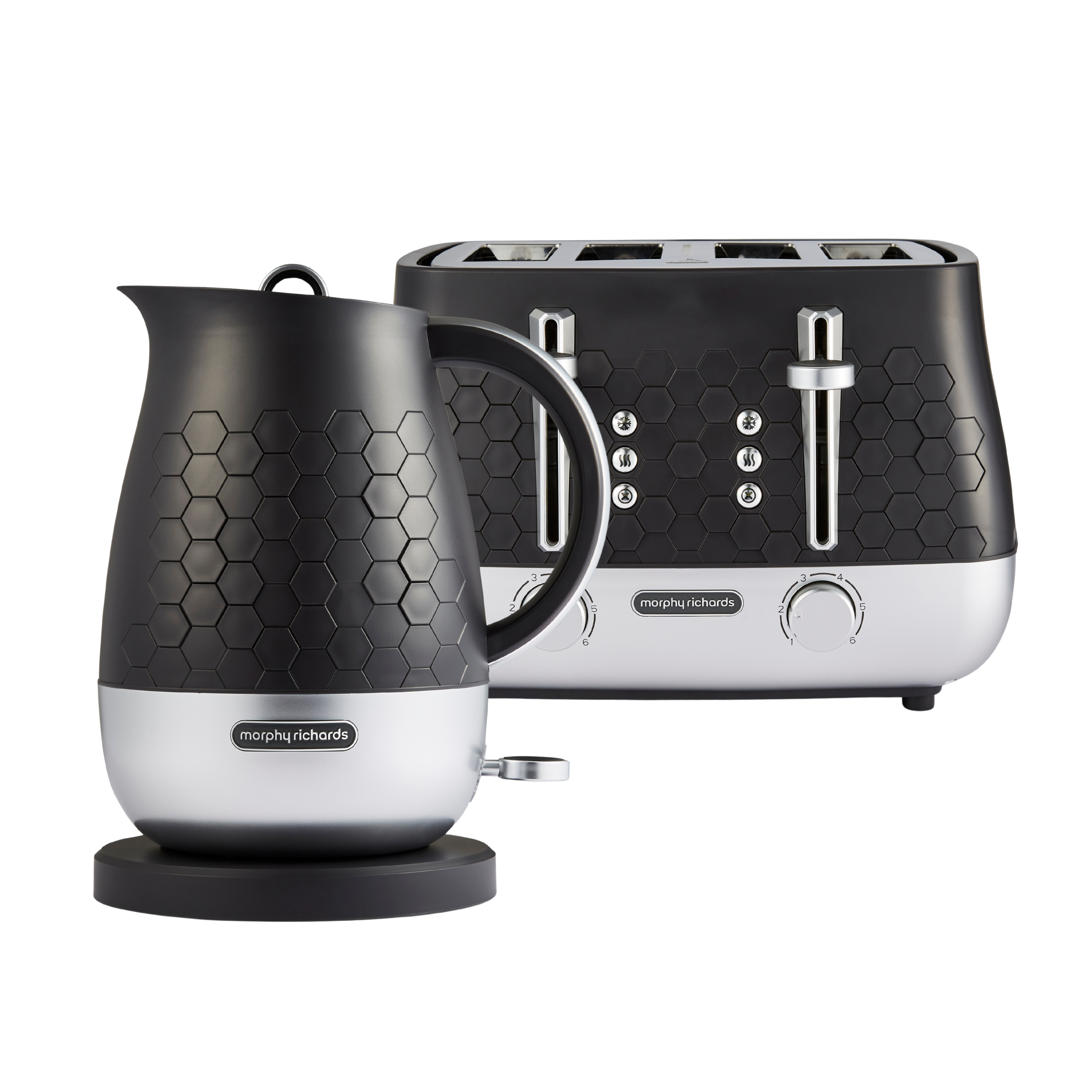 Cassini Black Kettle and Toaster Set - Moonless Night