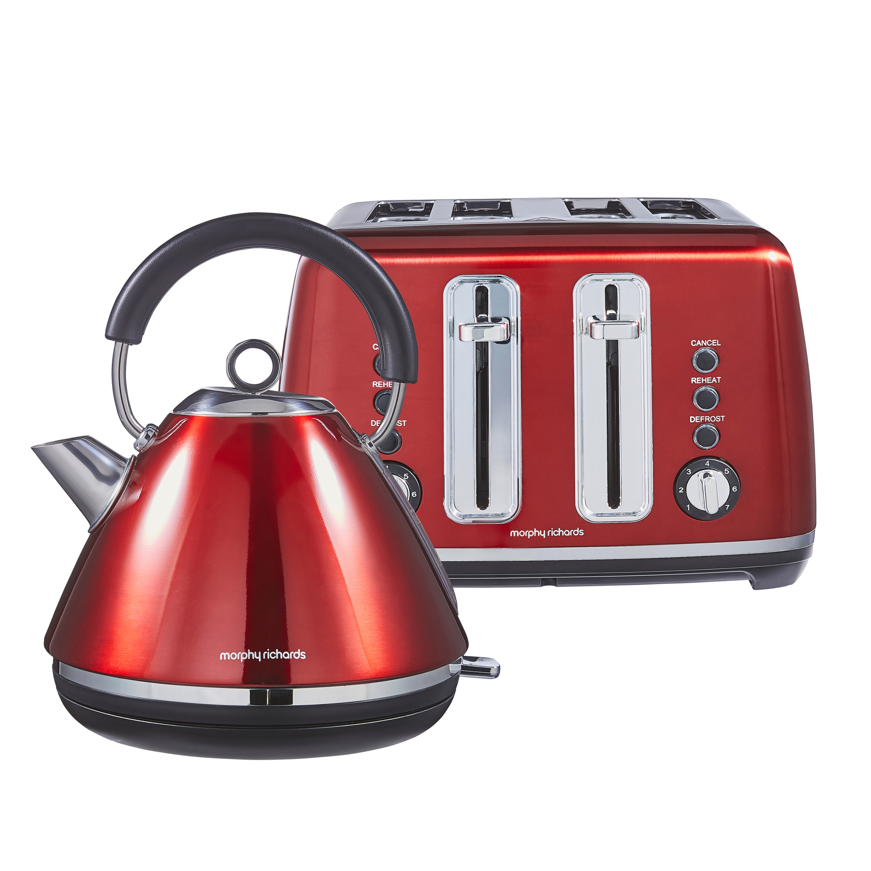 Accents Red Kettle and Toaster Set