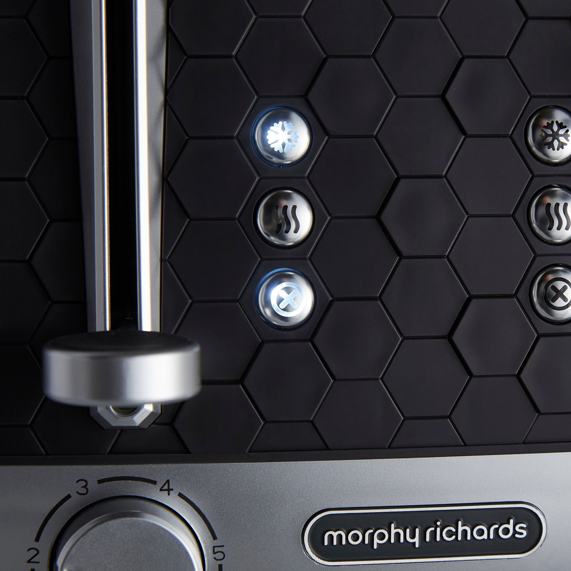 Cassini 4-Slice Black Toaster - Moonless Night