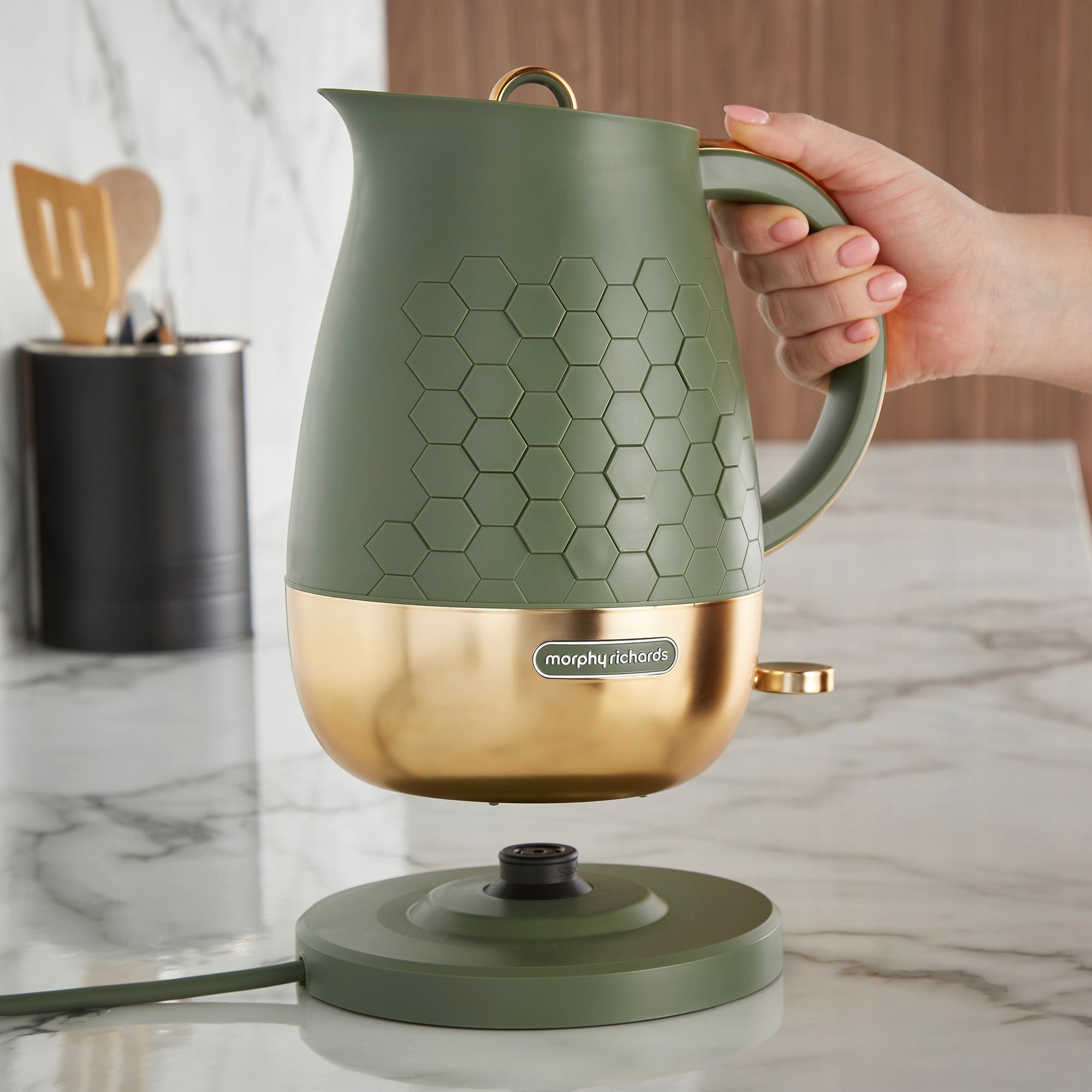 Cassini 1.7L Jug Green Kettle - Olivine