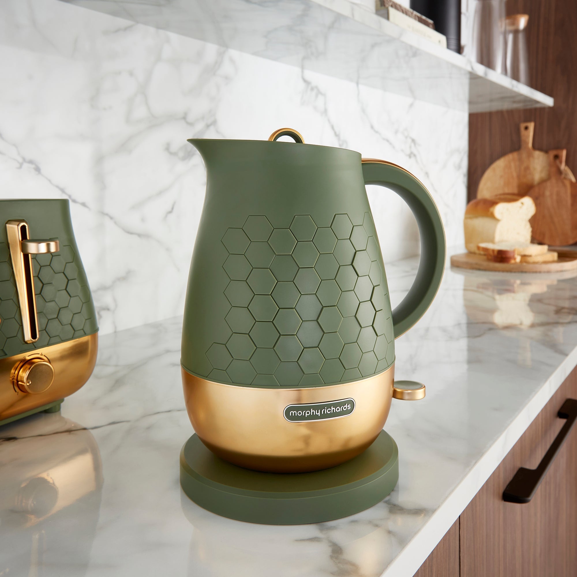 Cassini Green Kettle and Toaster Set - Olivine