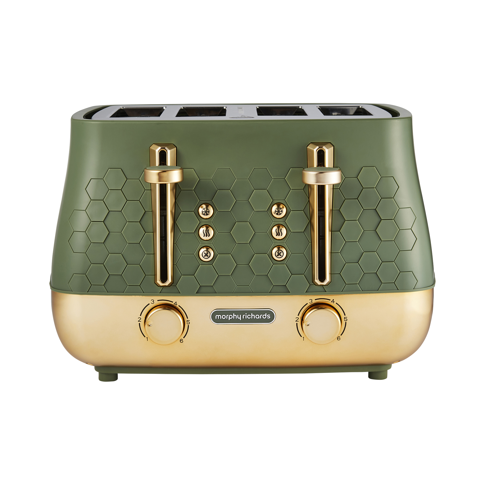 Cassini 4-Slice Green Toaster - Olivine