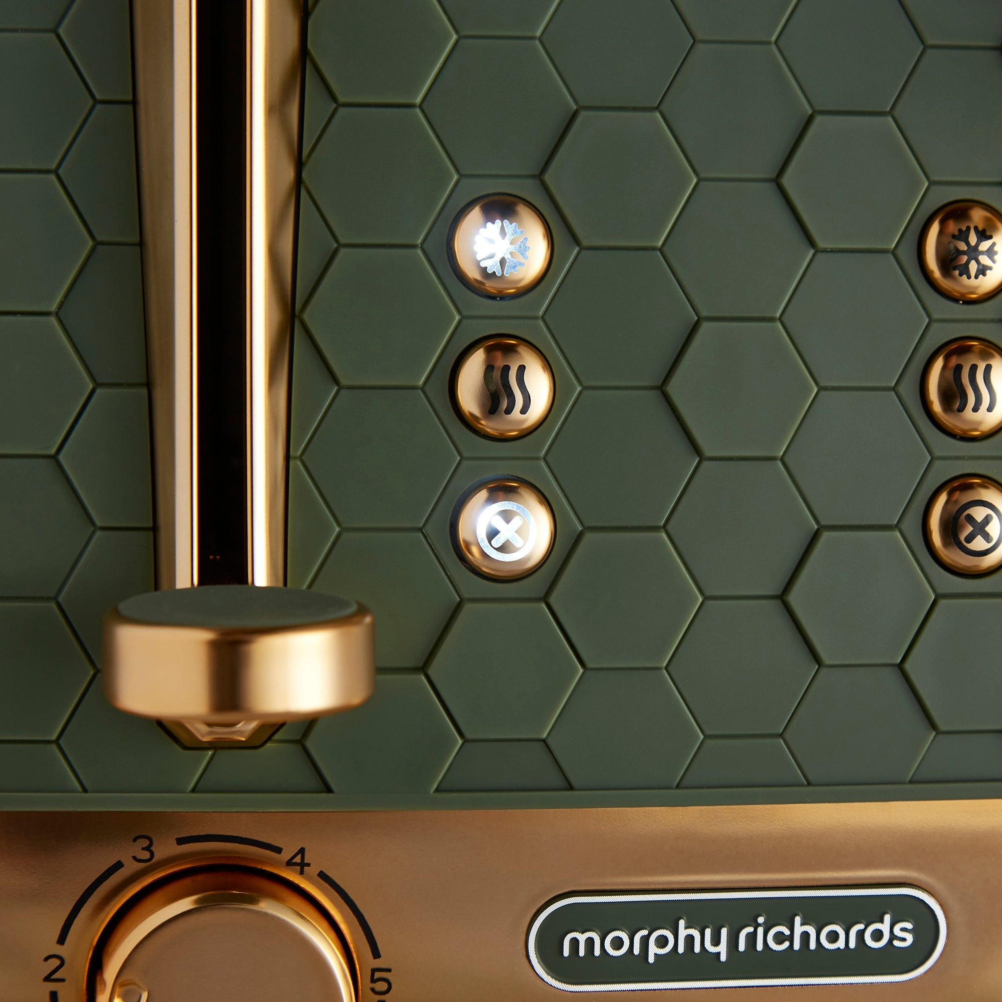 Cassini 4-Slice Green Toaster - Olivine