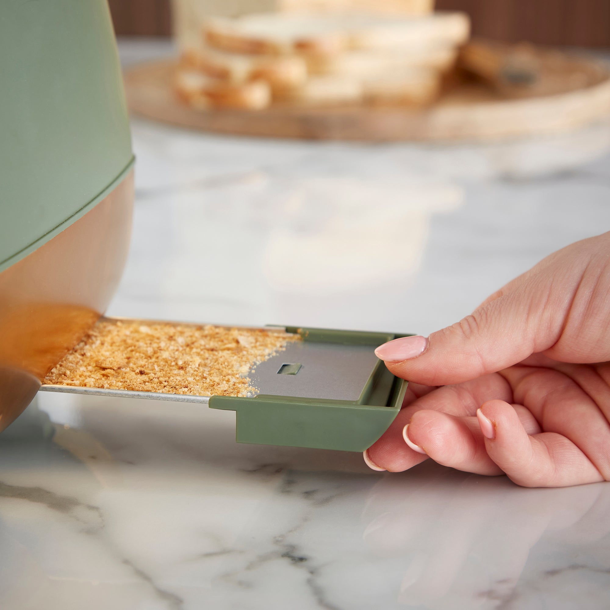 Cassini 4-Slice Green Toaster - Olivine