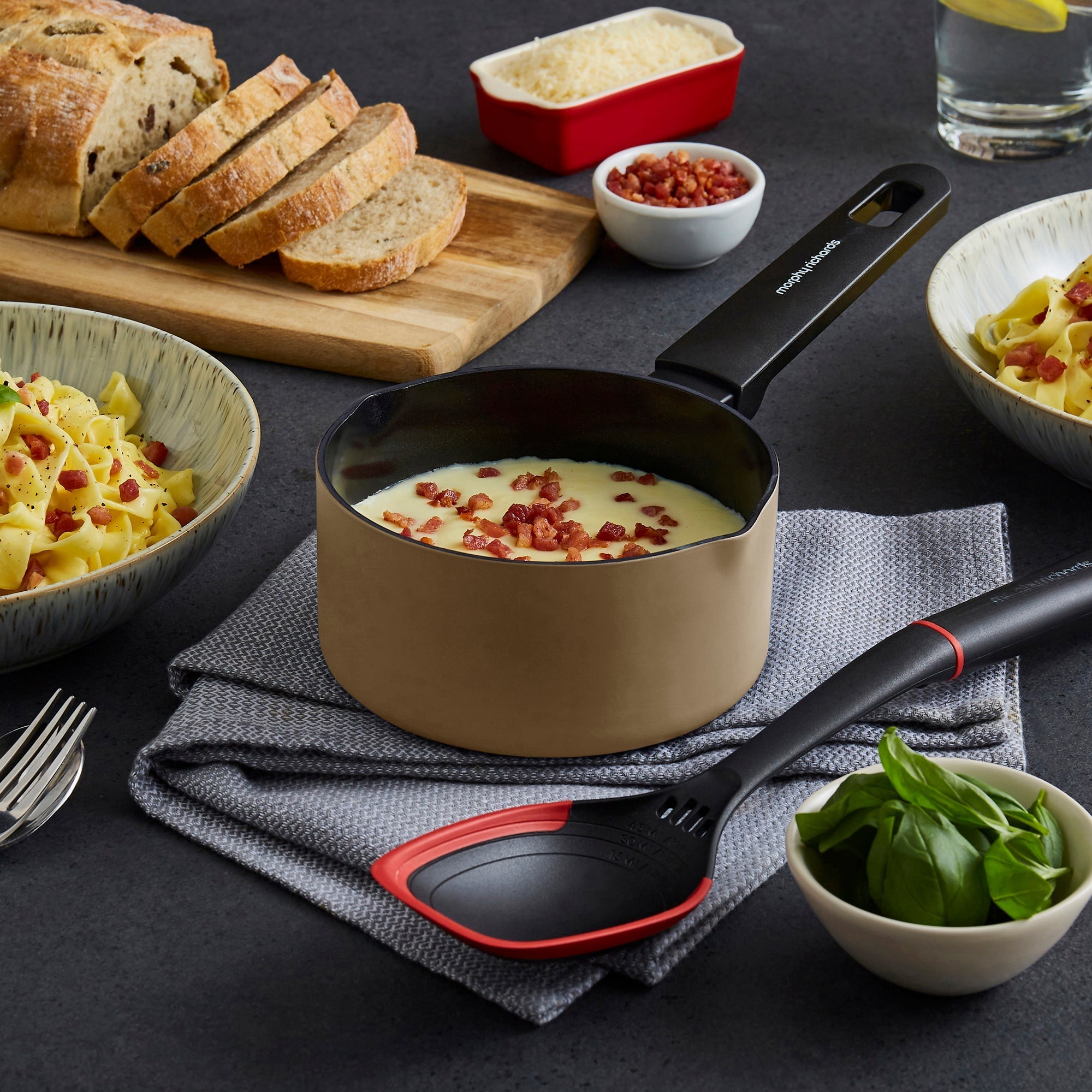 14cm Recycled Aluminium Milk Pan - Cream