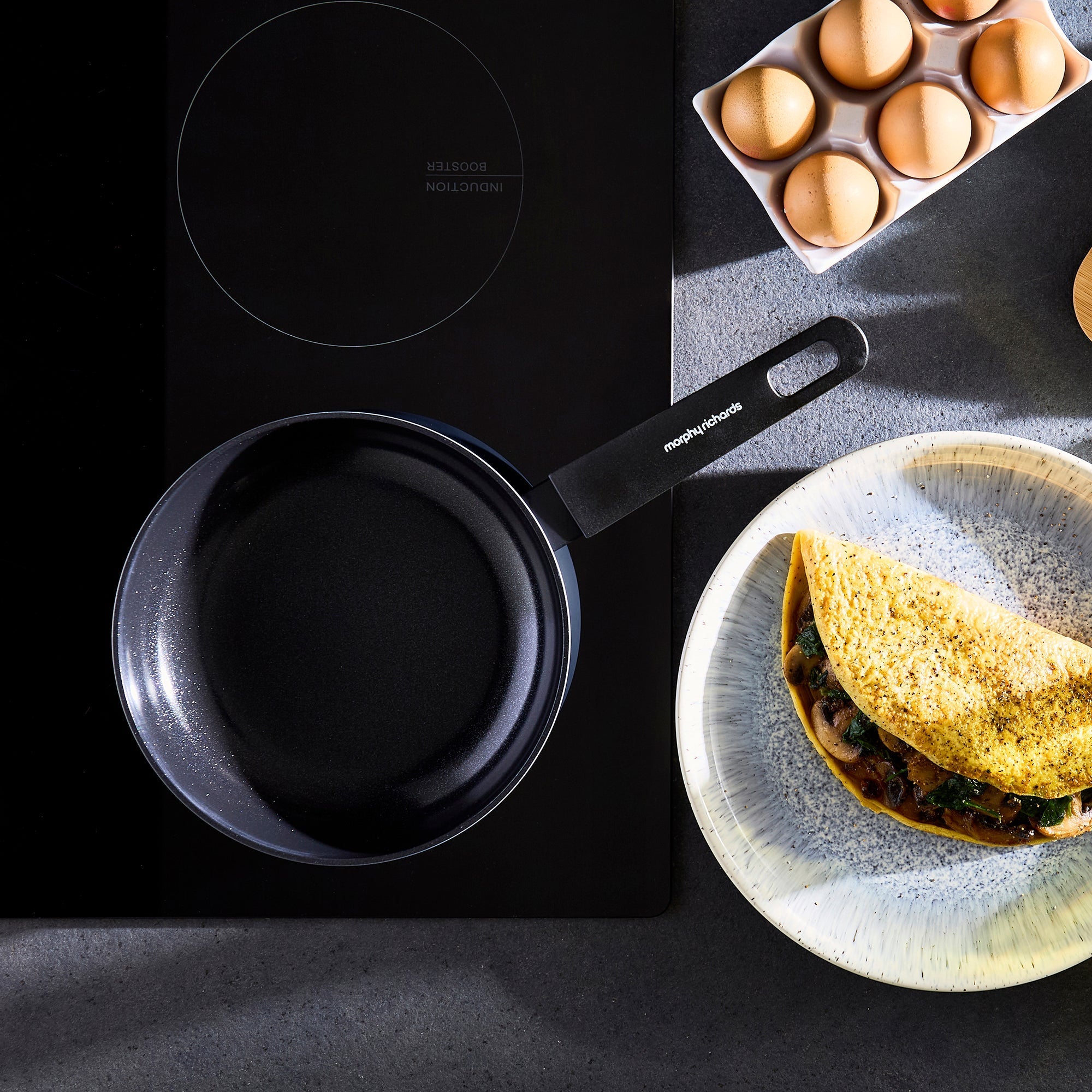 28cm and 20cm Recycled Aluminium Frying Pan Set - Blue