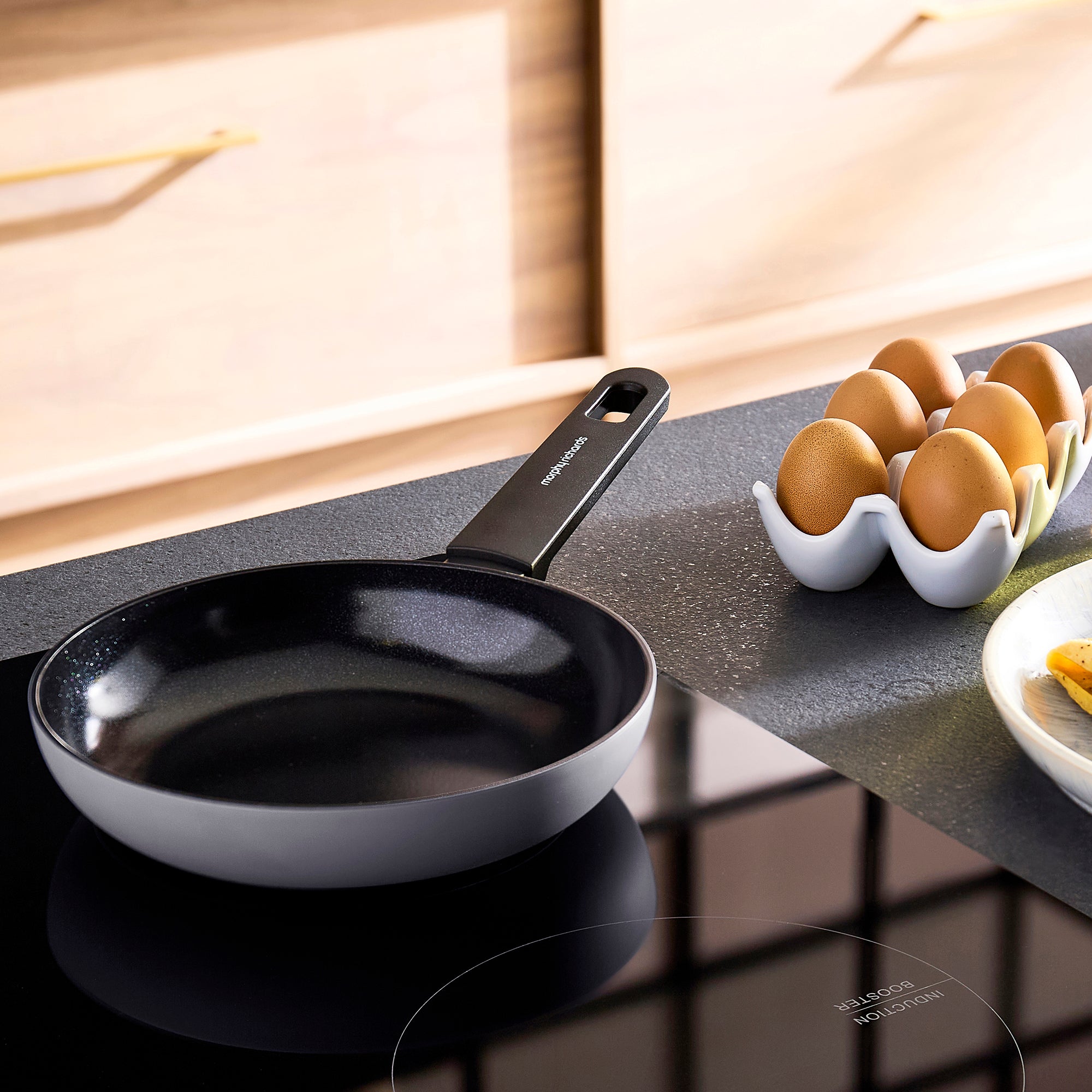 20cm, 24cm, 28cm Recycled Aluminium Frying Pan Set - Grey