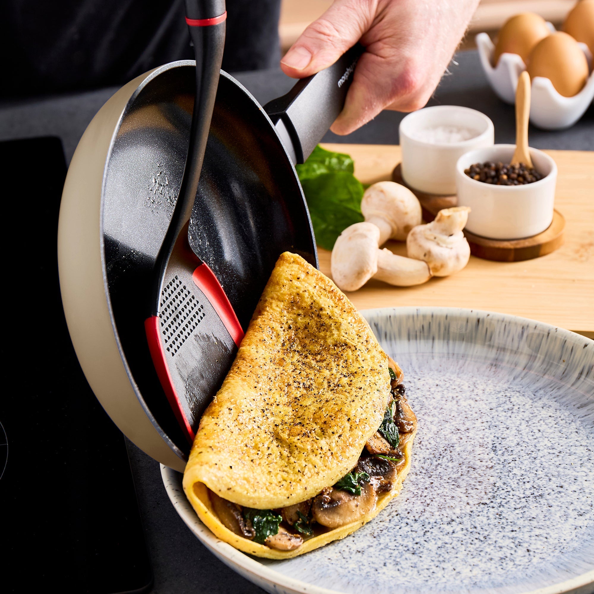 20cm Recycled Aluminium Frying Pan - Cream