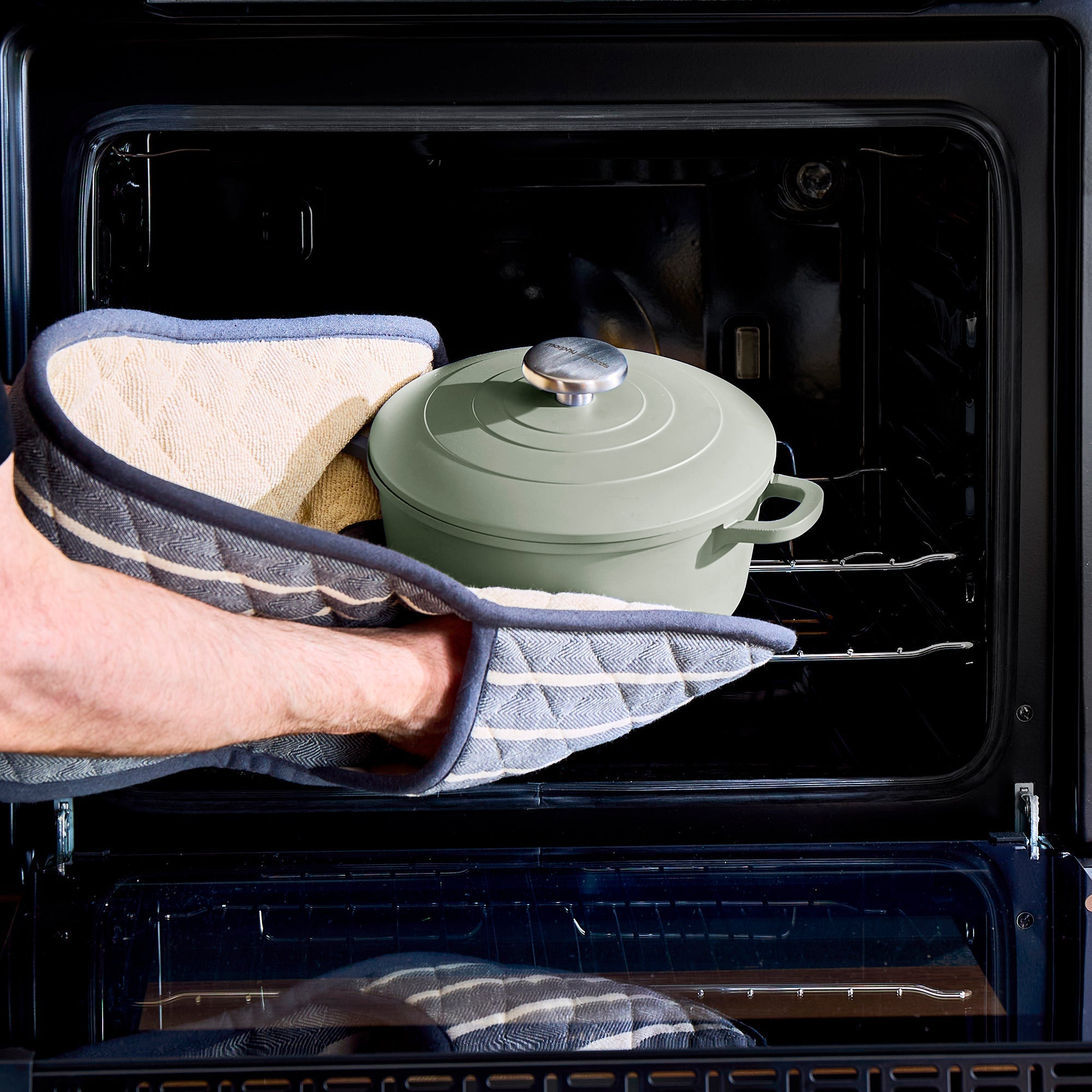 20cm Cast Aluminium Casserole Dish - Green