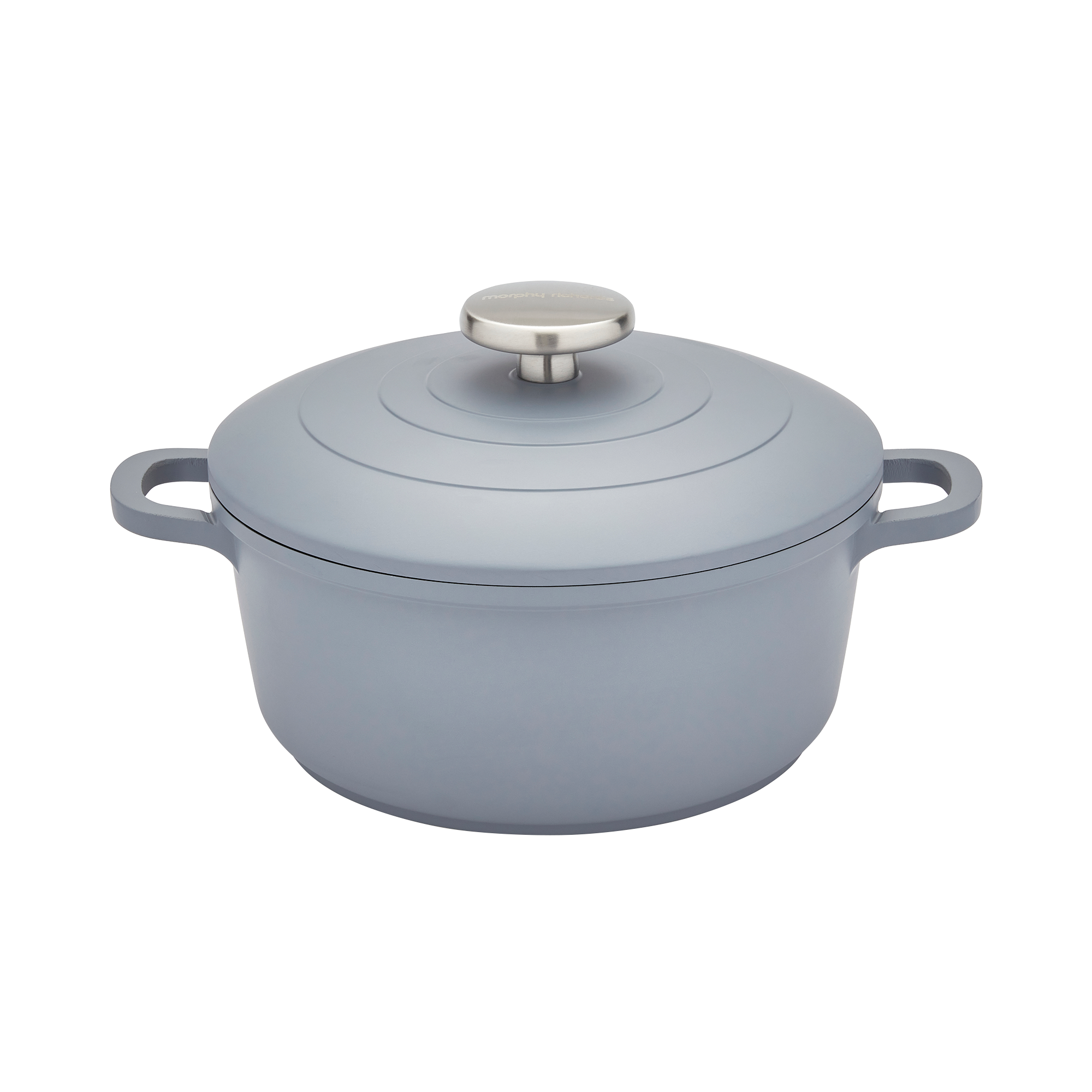 20cm Cast Aluminium Casserole Dish - Grey