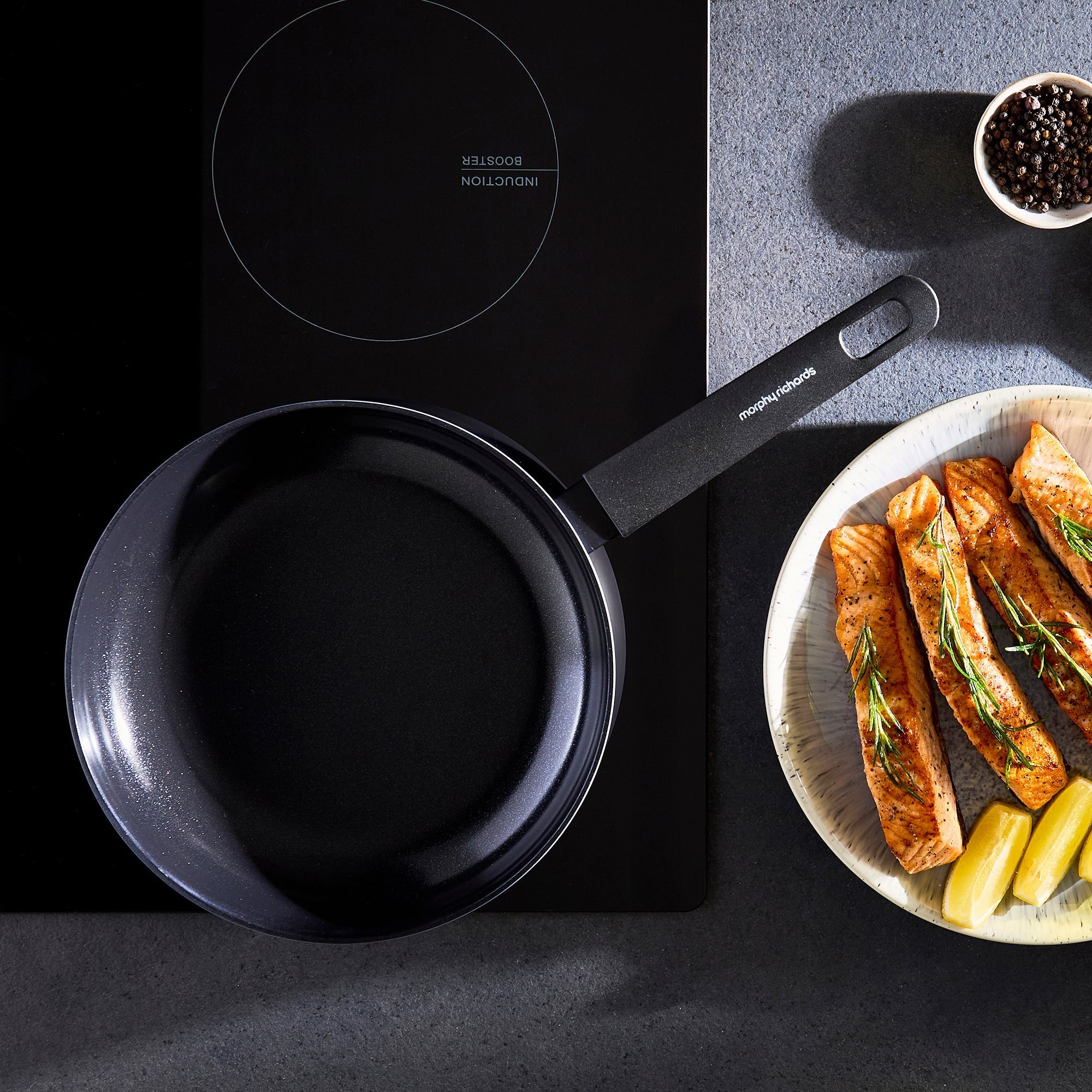 28cm Recycled Aluminium Frying Pan - Grey