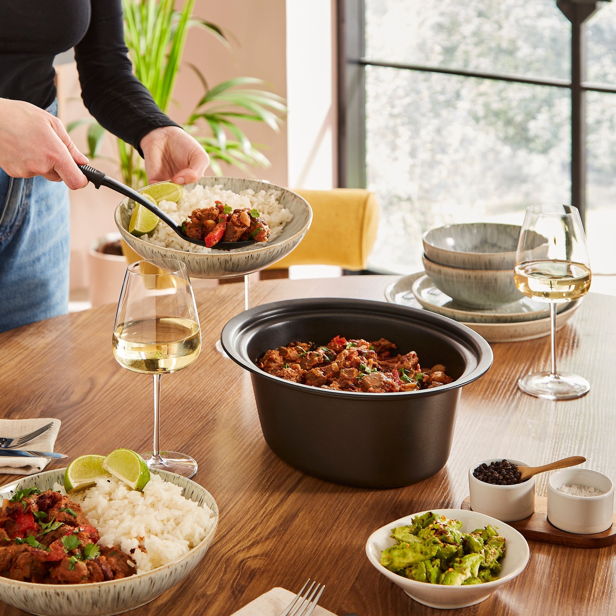 Accents Sear & Stew 3.5L Red Slow Cooker