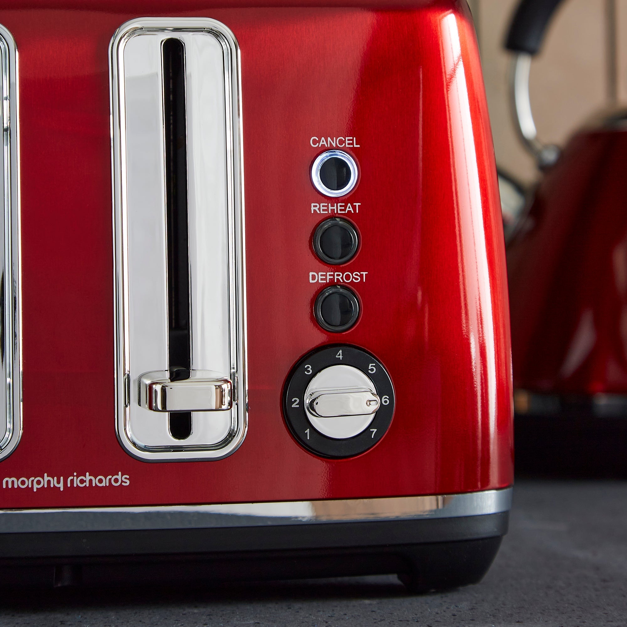 Accents 4-Slice Toaster - Red