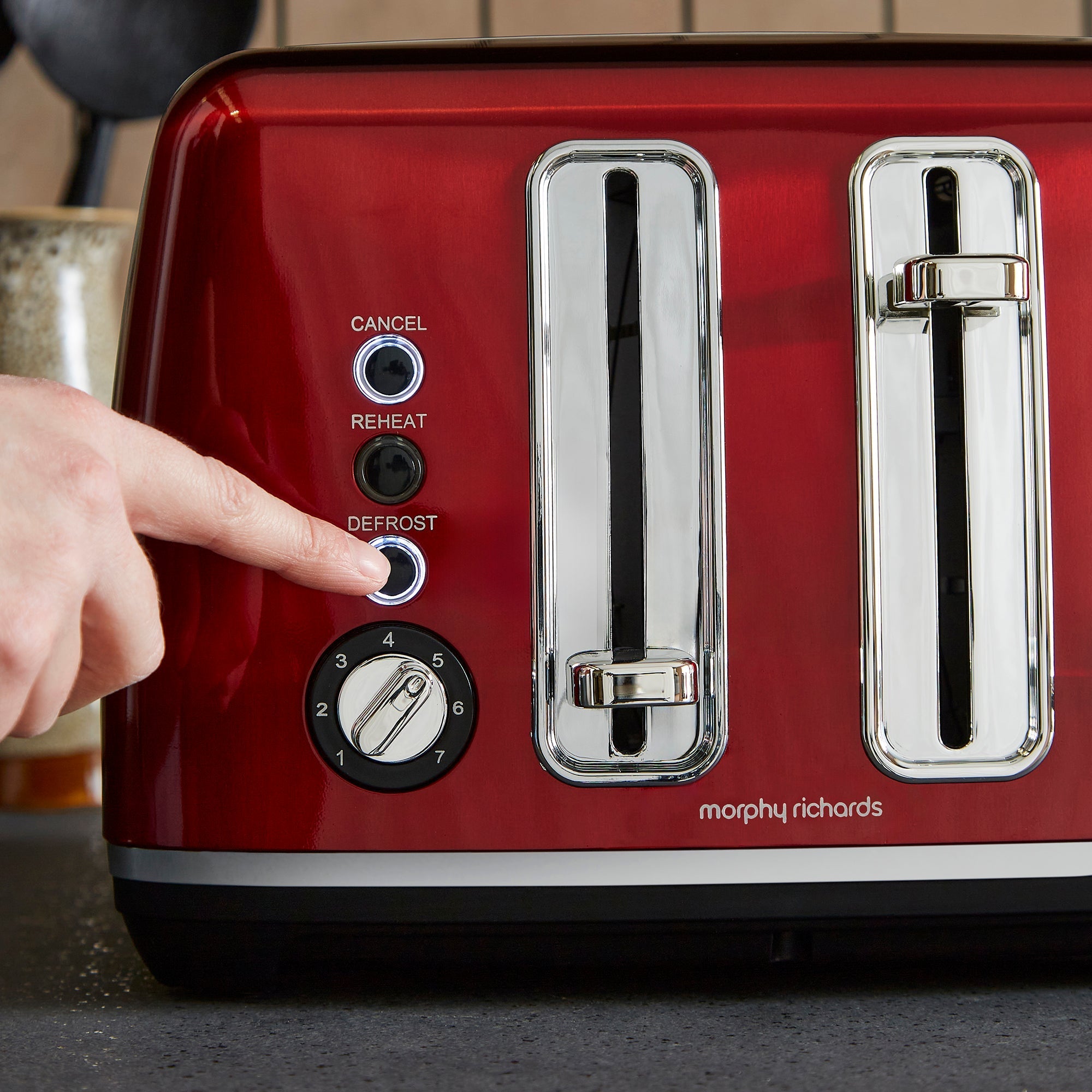 Accents 4-Slice Toaster - Red