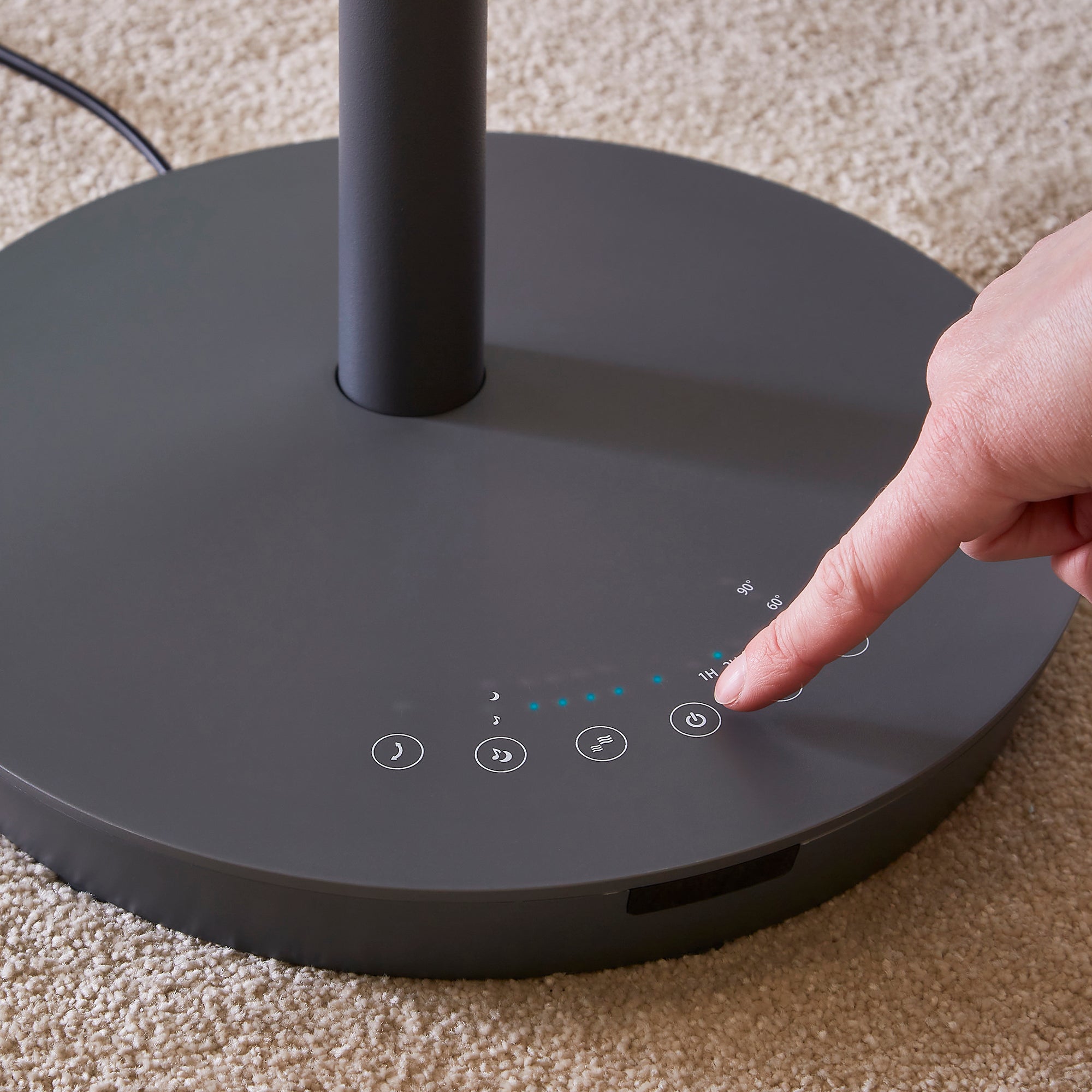 Air Flex 9” 4 Blade Air Circulating Pedestal Fan with Remote Control