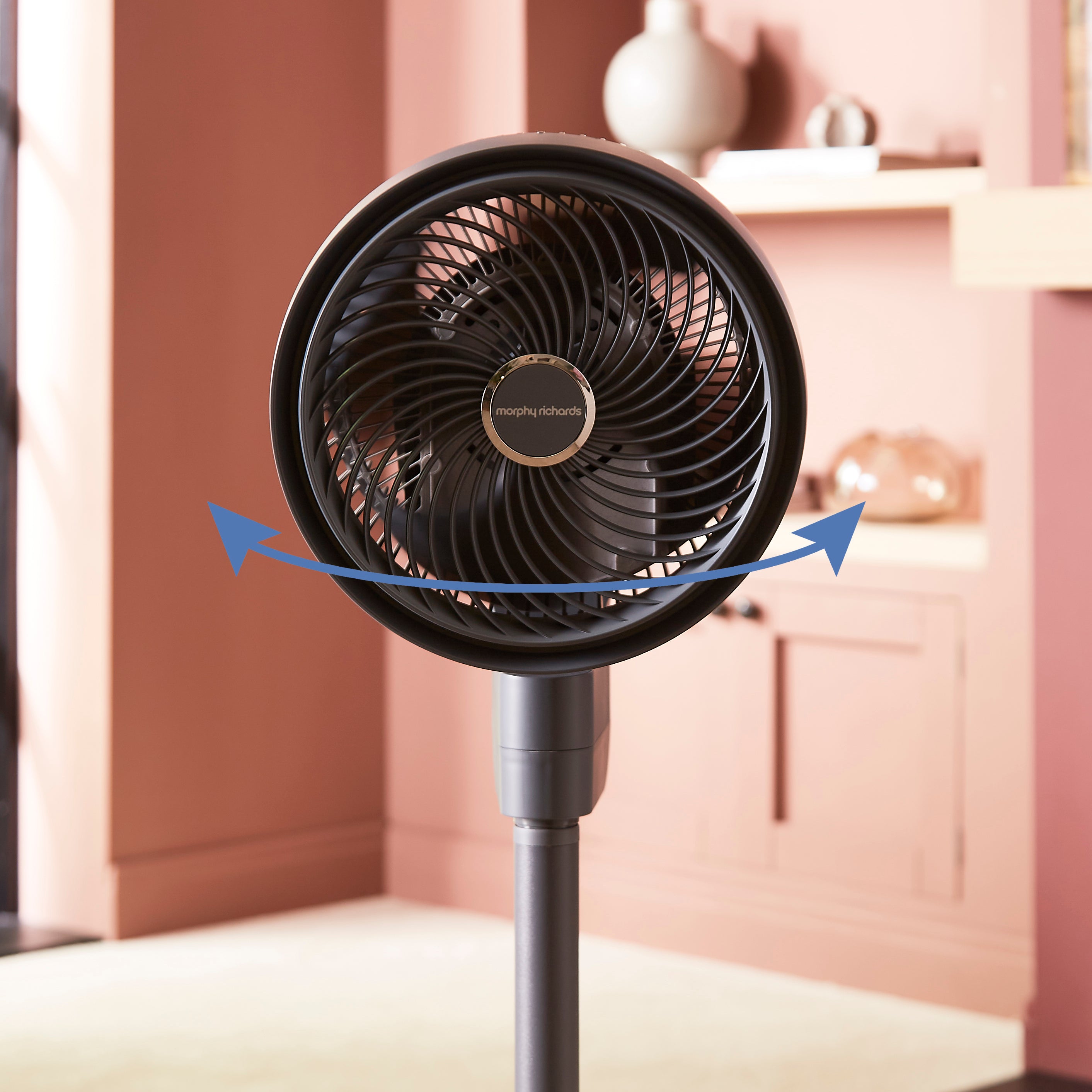 Air Flex 9” 4 Blade Air Circulating Pedestal Fan with Remote Control