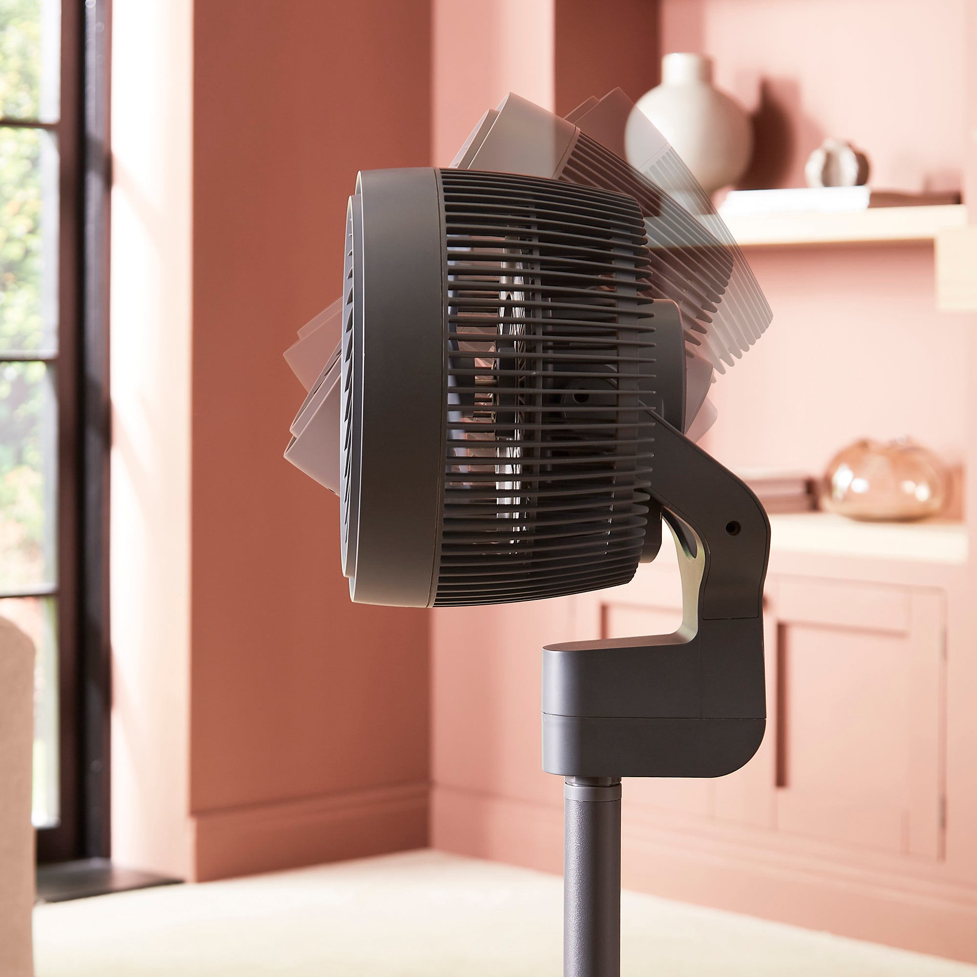 Air Flex 9” 4 Blade Air Circulating Pedestal Fan with Remote Control