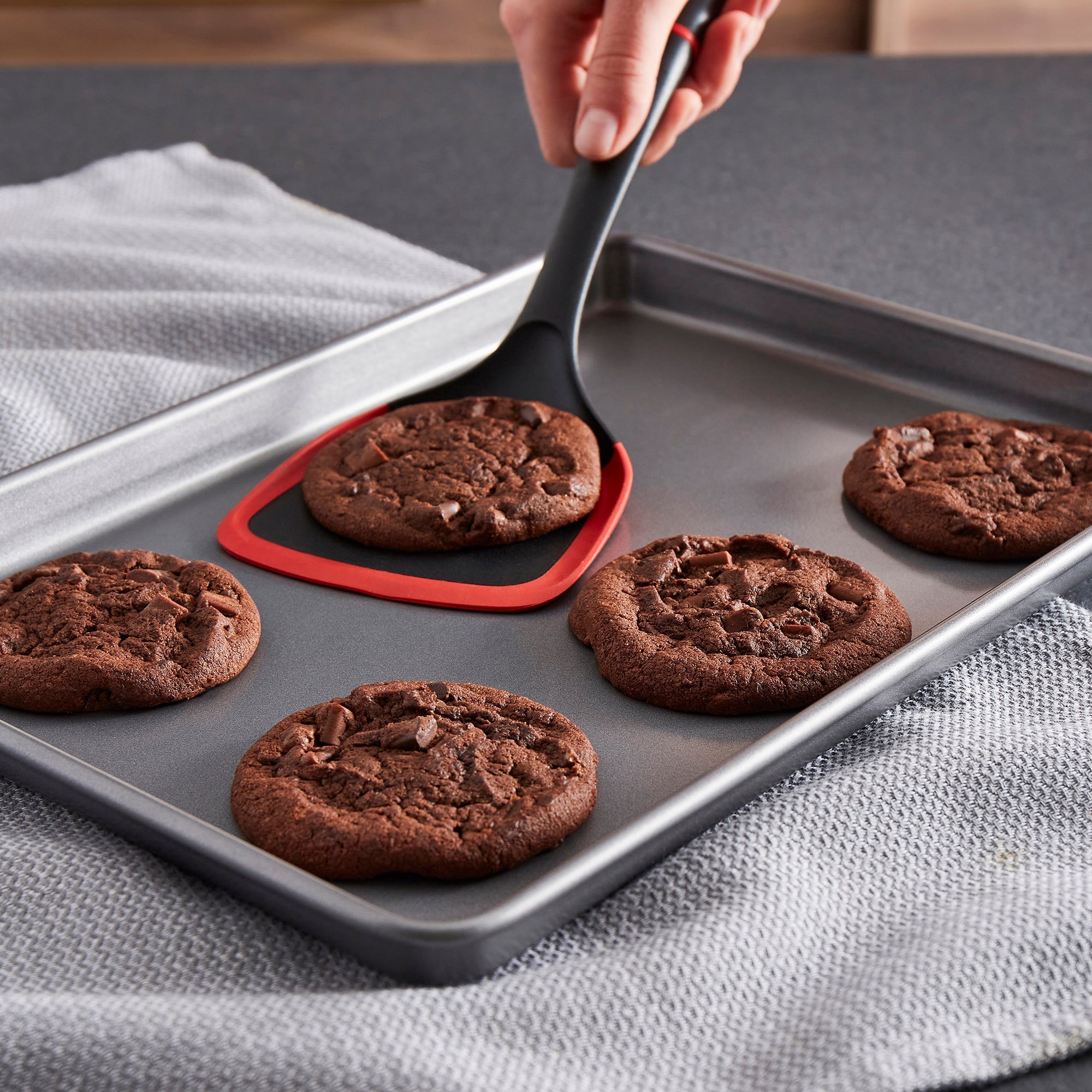 15"x10" Oven Tray Set and Slotted and Solid Turner Set