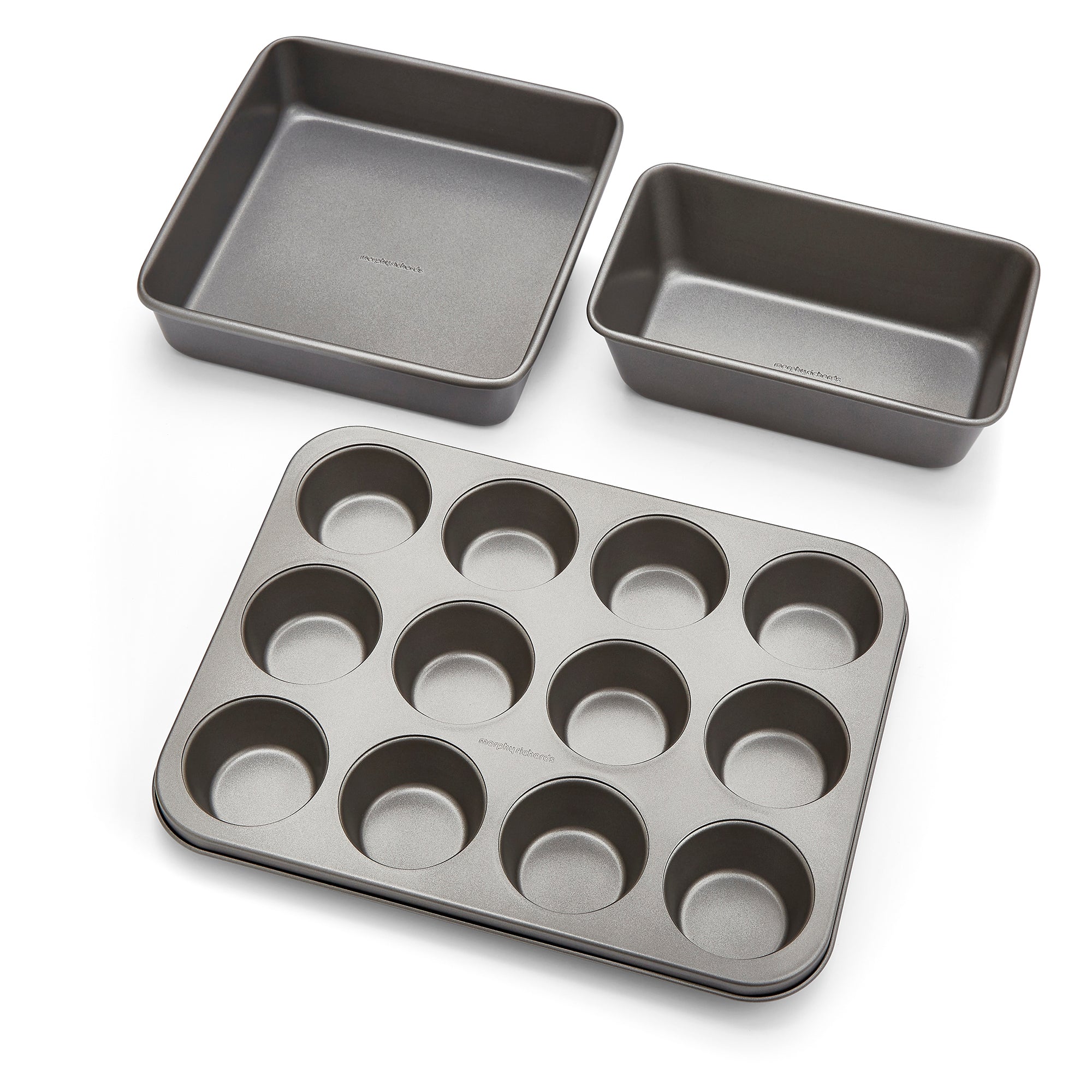 Muffin Tin, Square Cake Tin and 2lb Loaf Tin Set