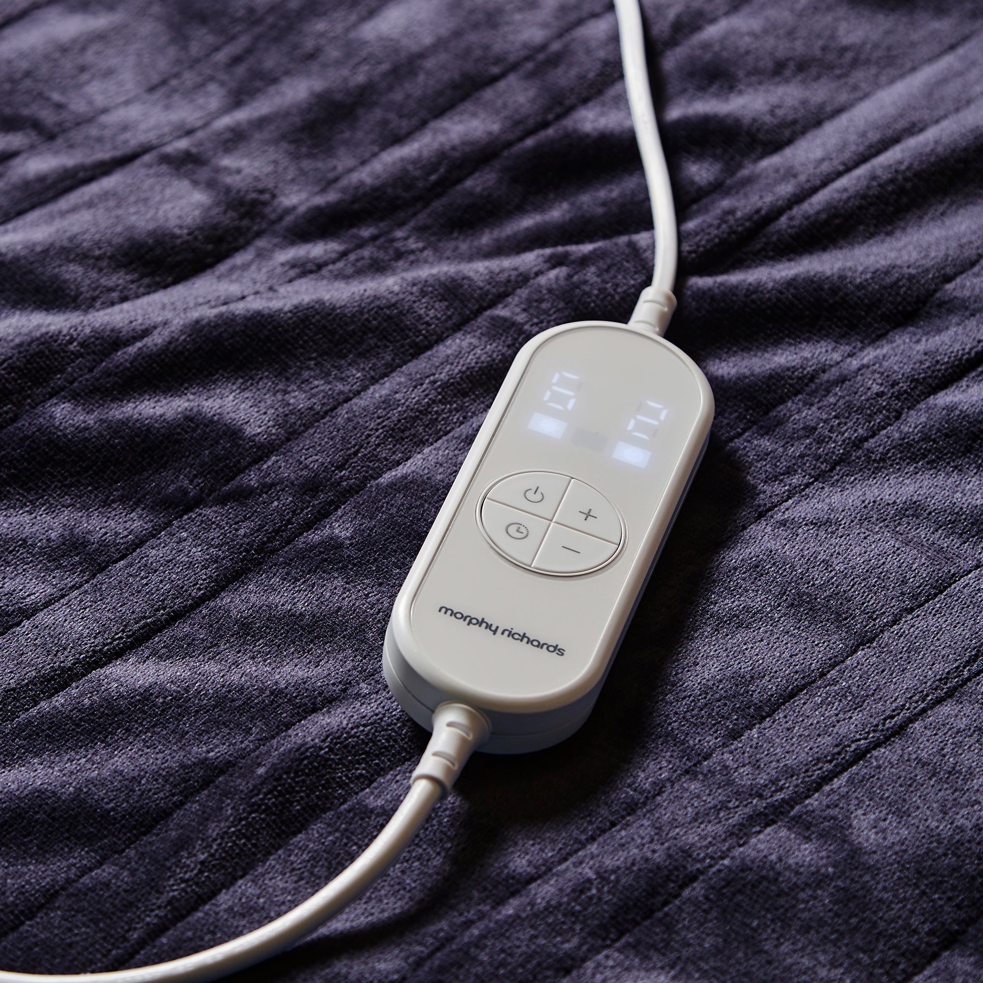 EverCosy Large Fleece Electric Heated Throw - Navy