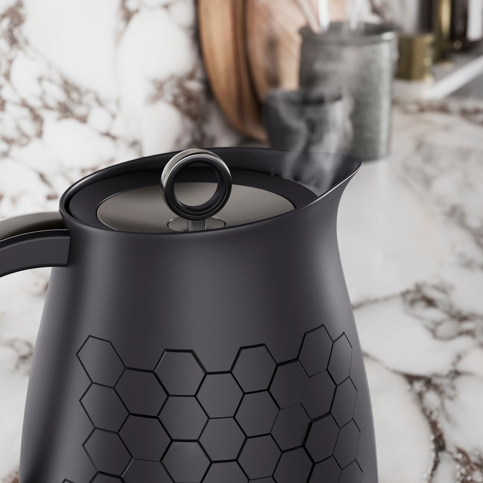 Cassini Black Kettle and Toaster Set - Moonless Night